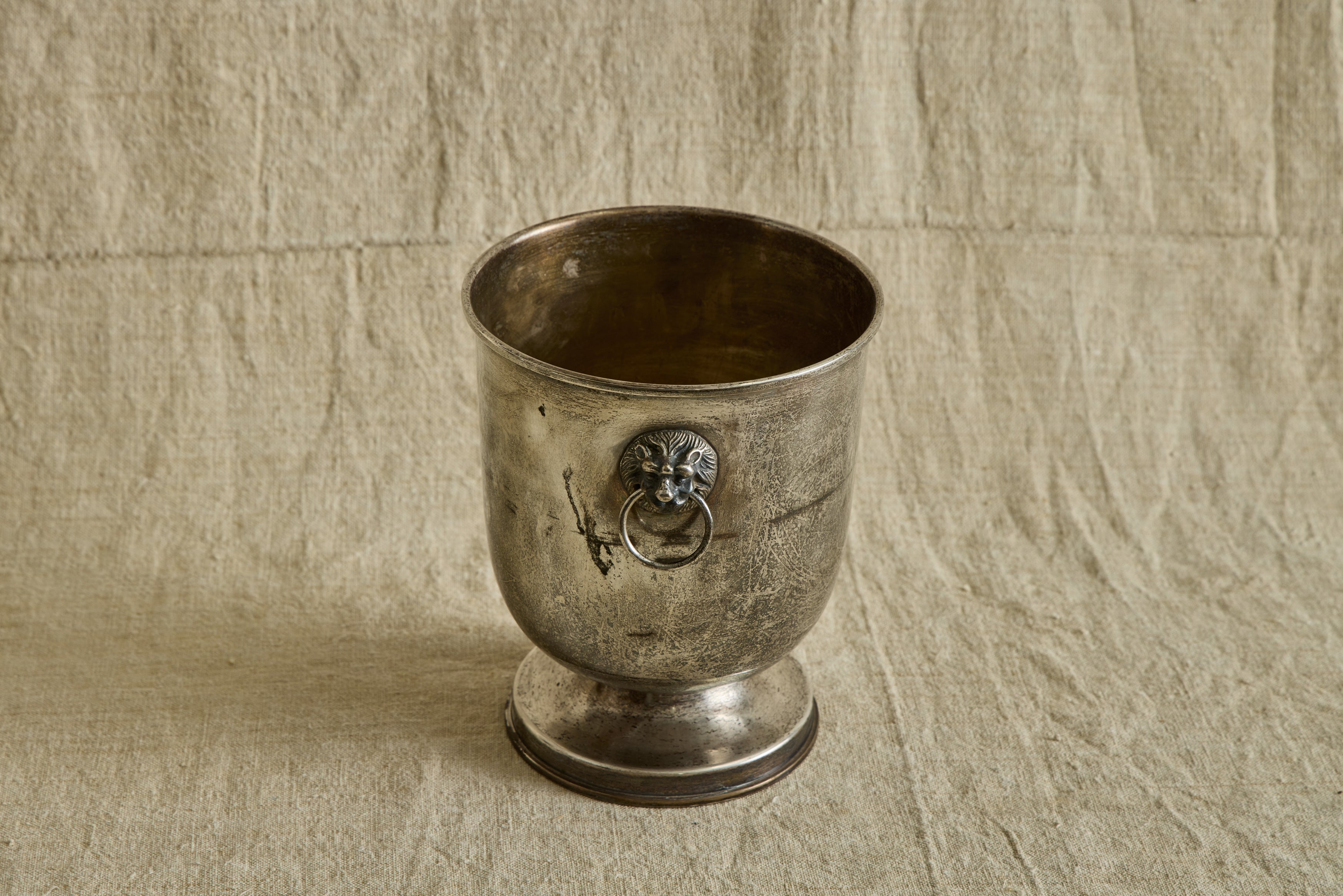 Lion Head Silver Ice Bucket