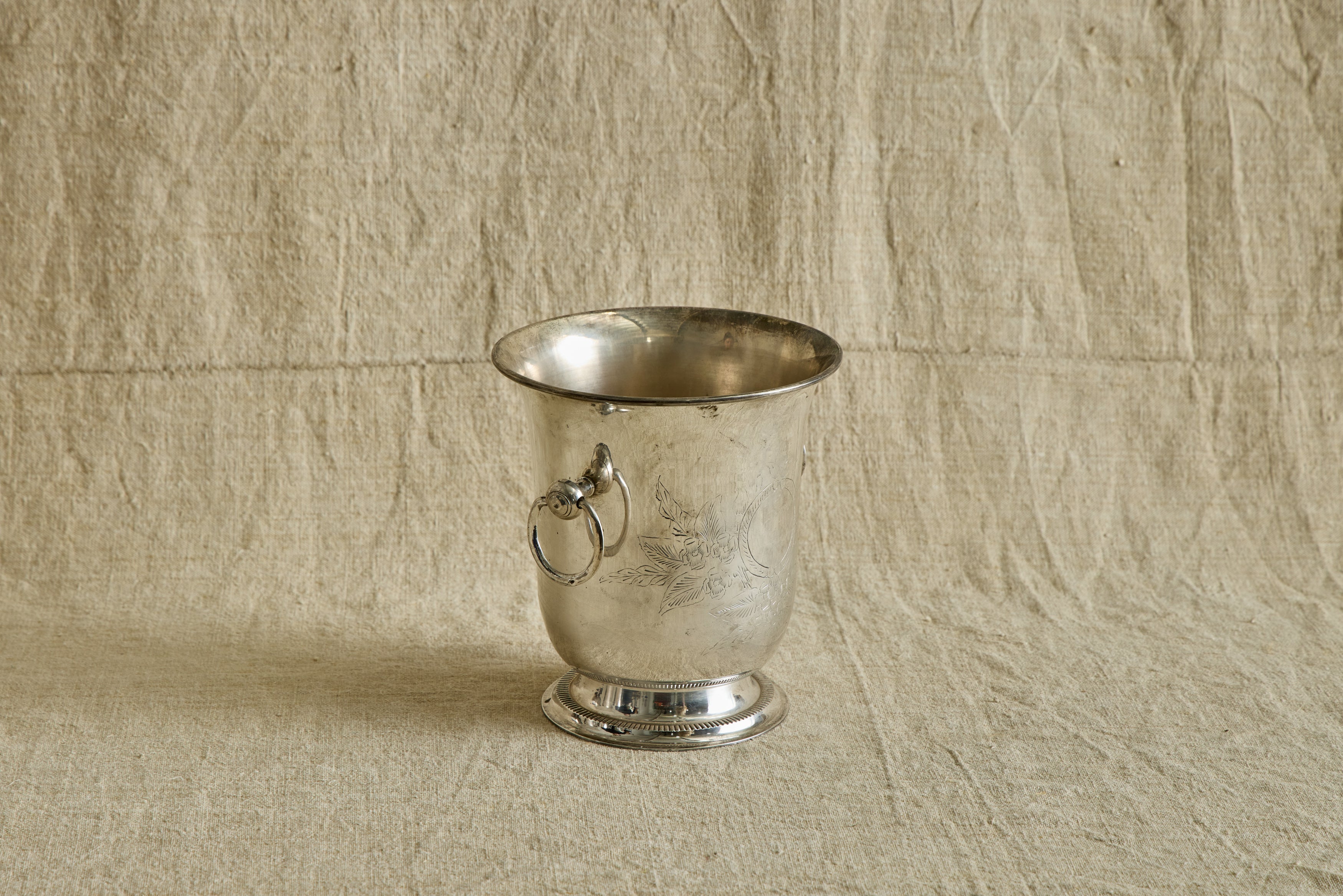 Silver Etched Ice Bucket