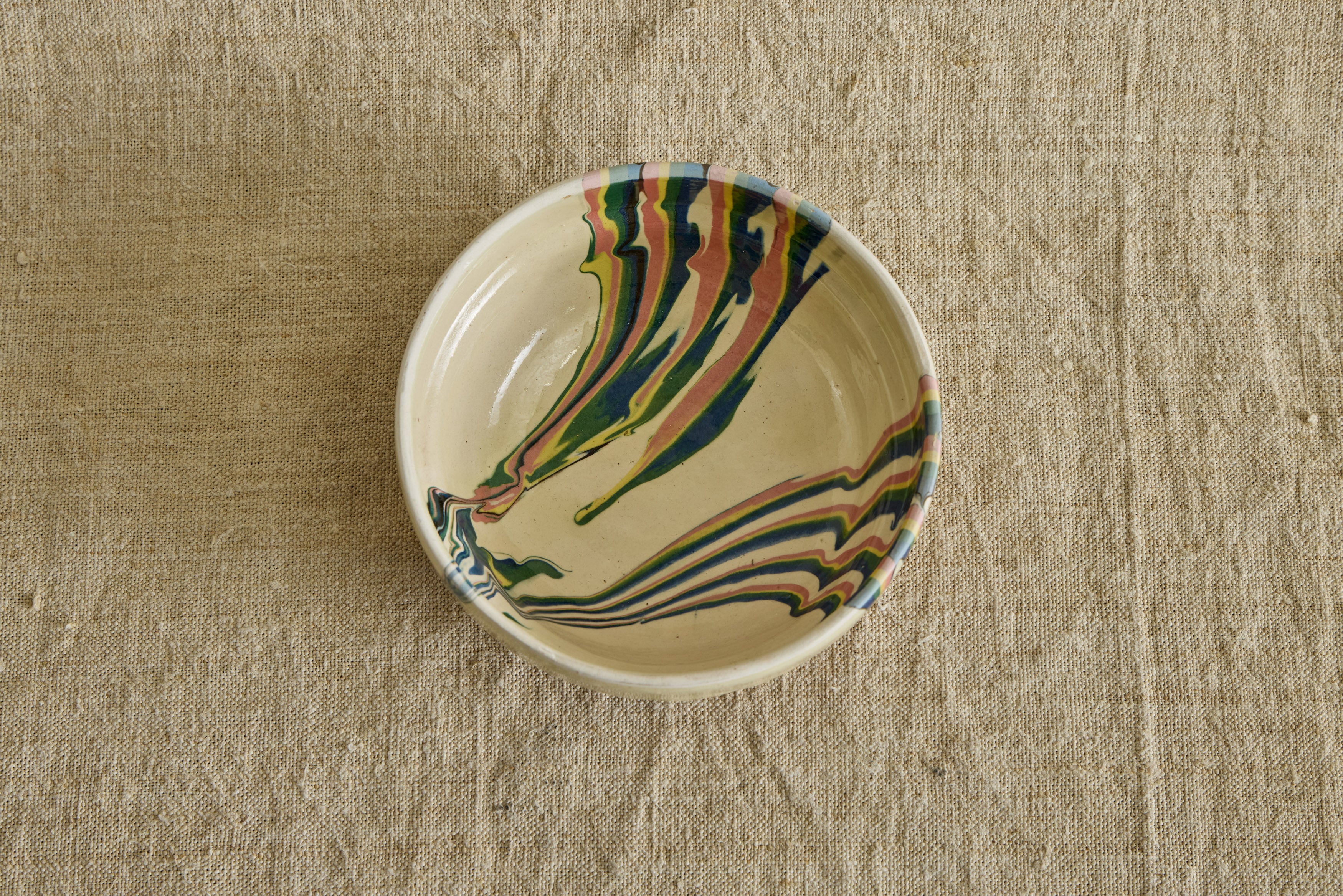 White Marbled Ceramic Bowl