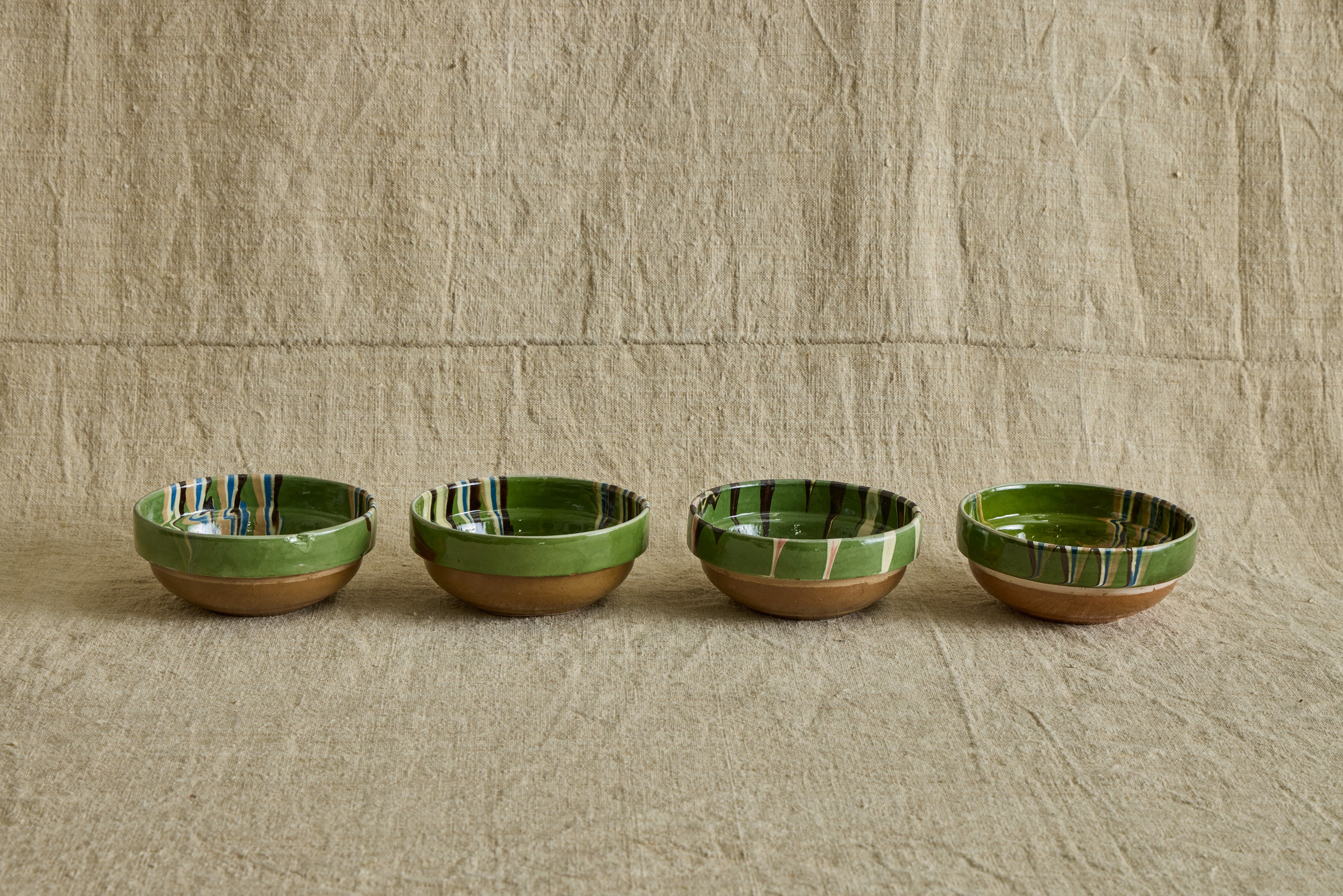 Green Marbled Ceramic Bowl