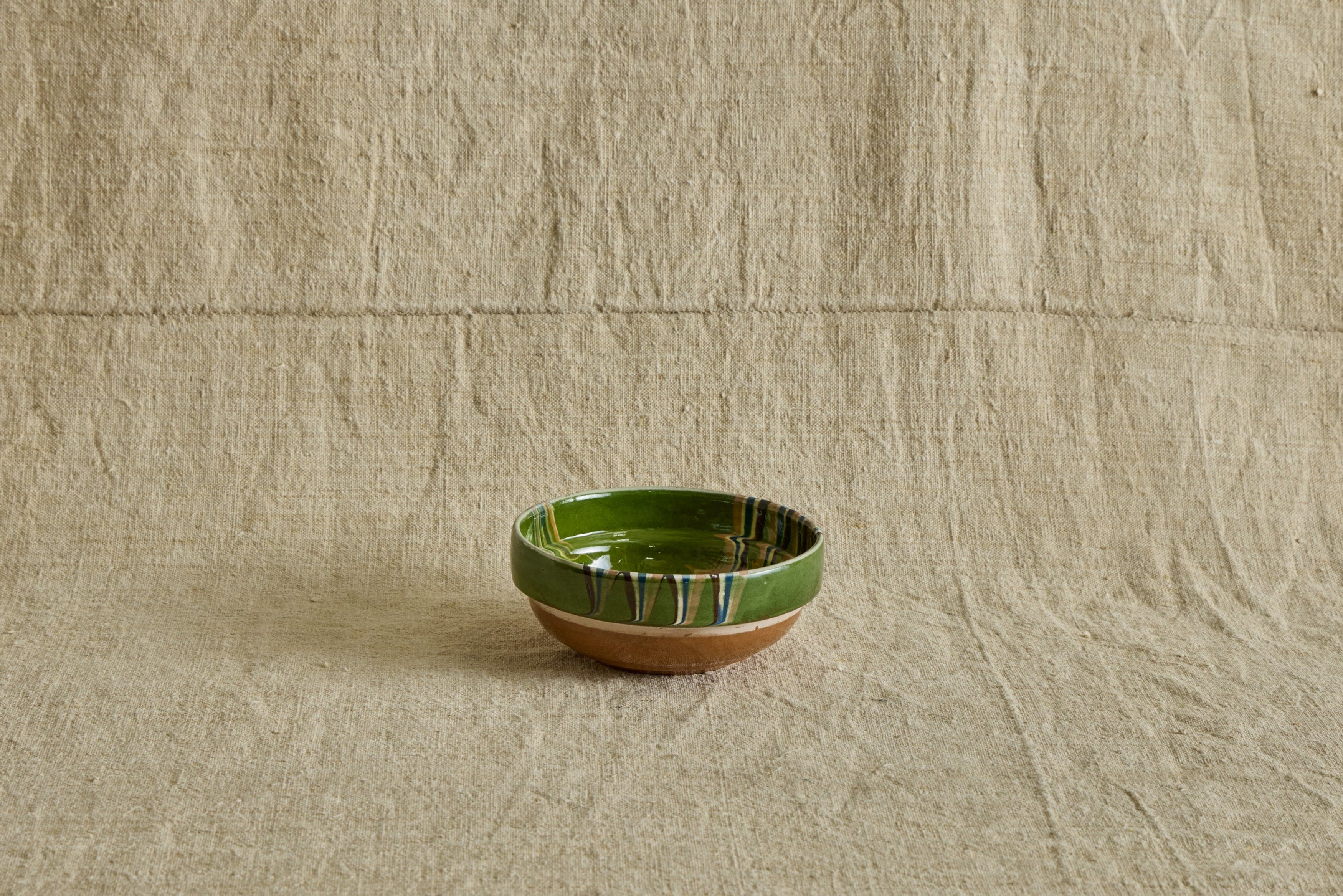 Green Marbled Ceramic Bowl