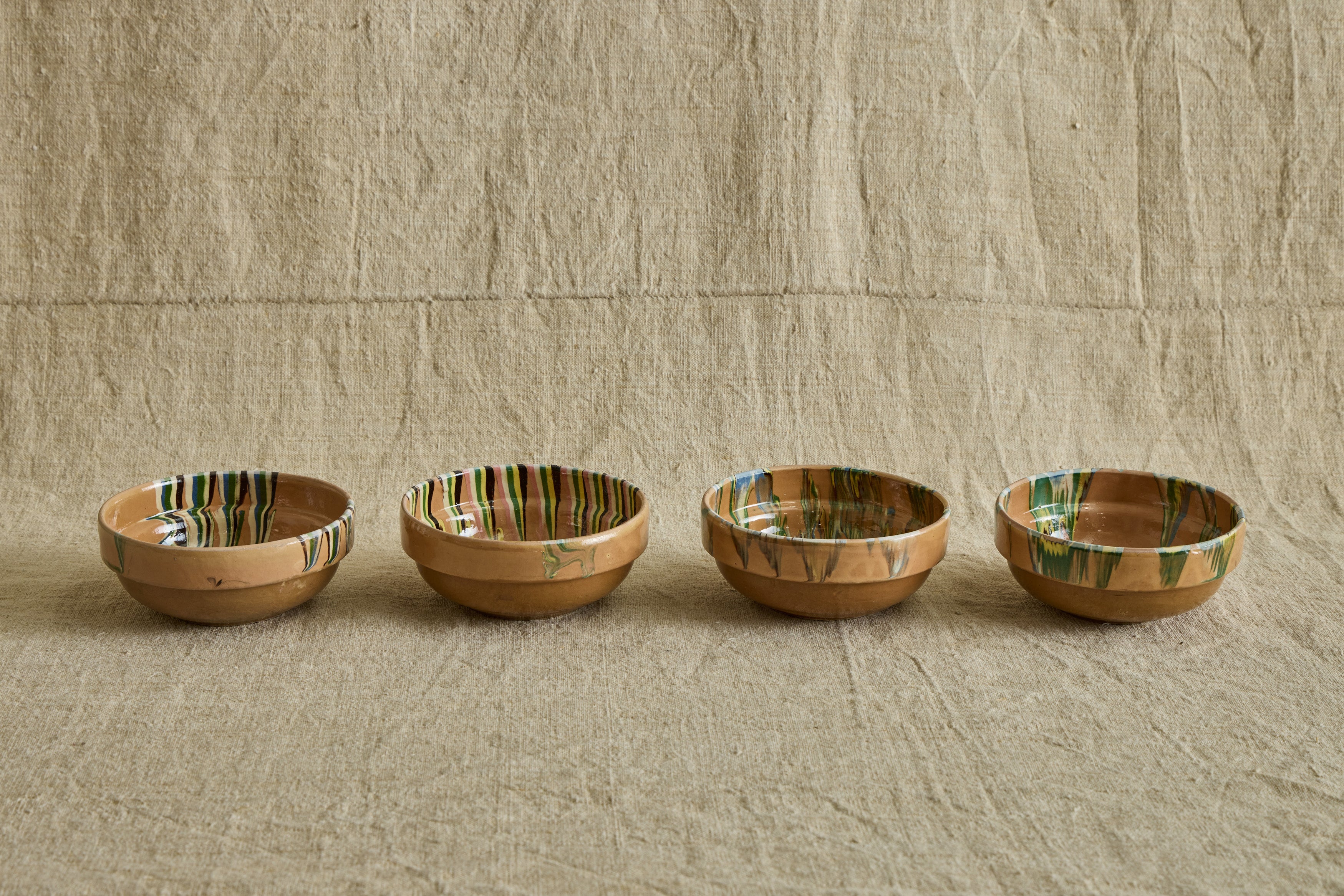 Orange Marbled Ceramic Bowl