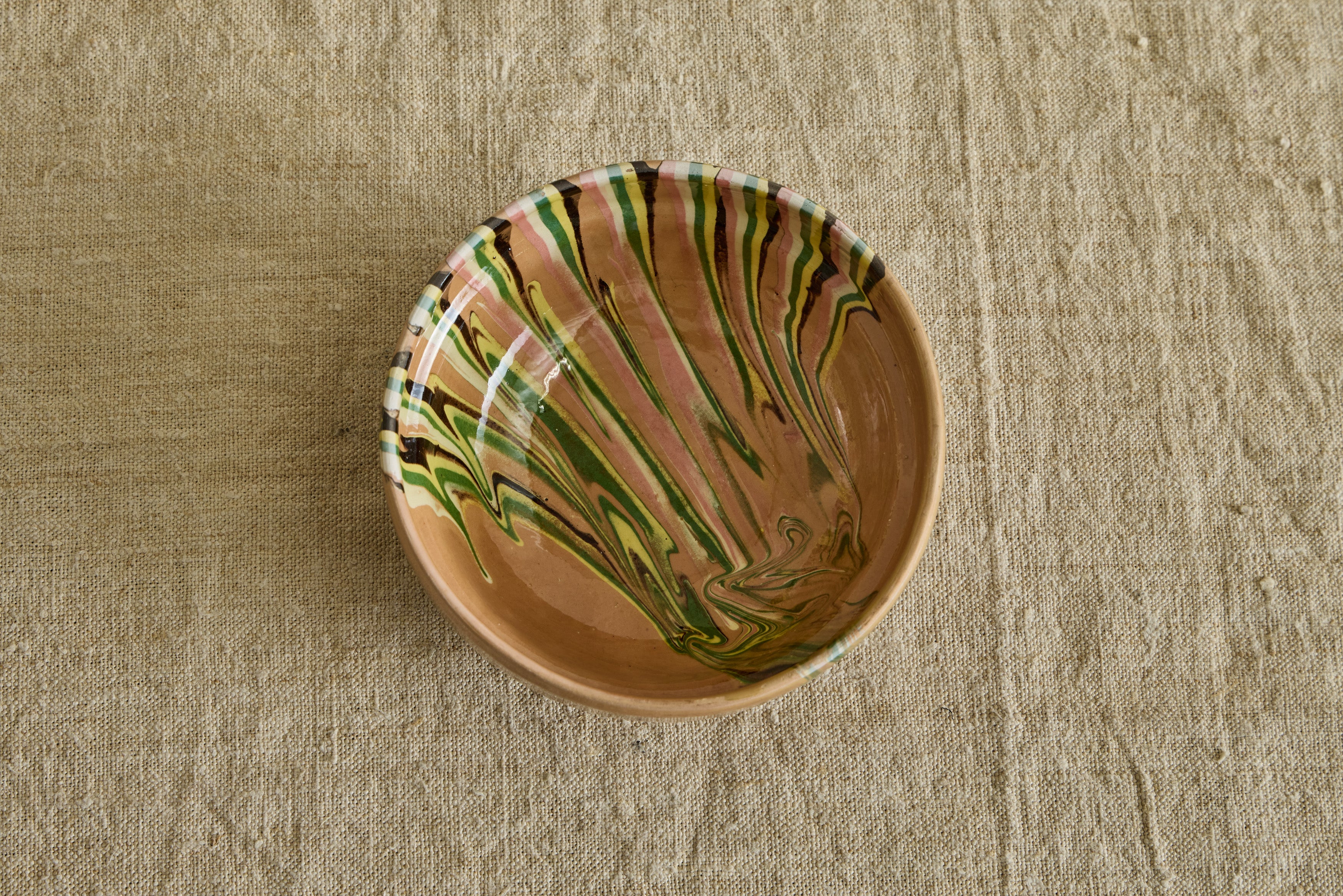 Orange Marbled Ceramic Bowl