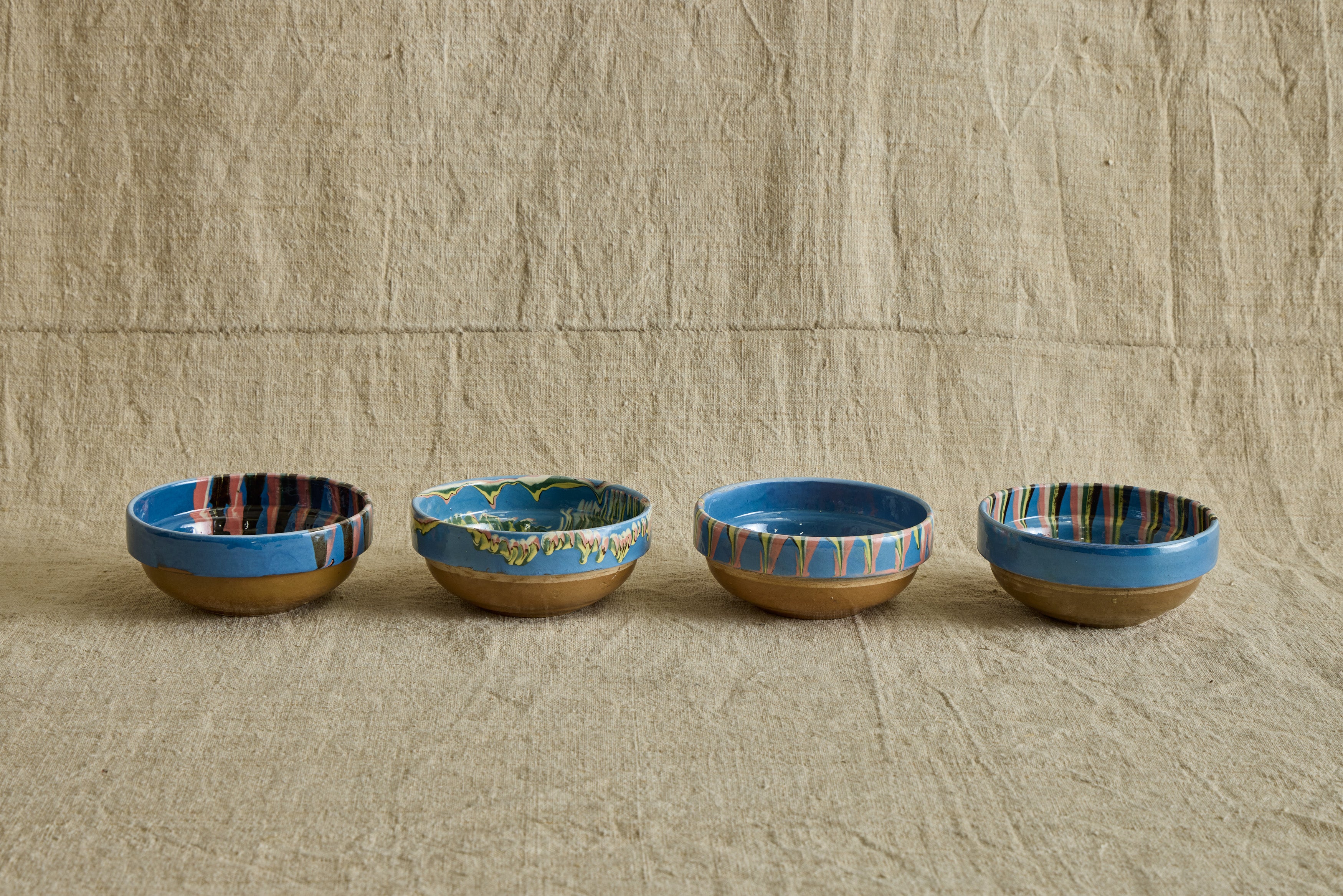 Blue Marbled Ceramic Bowl