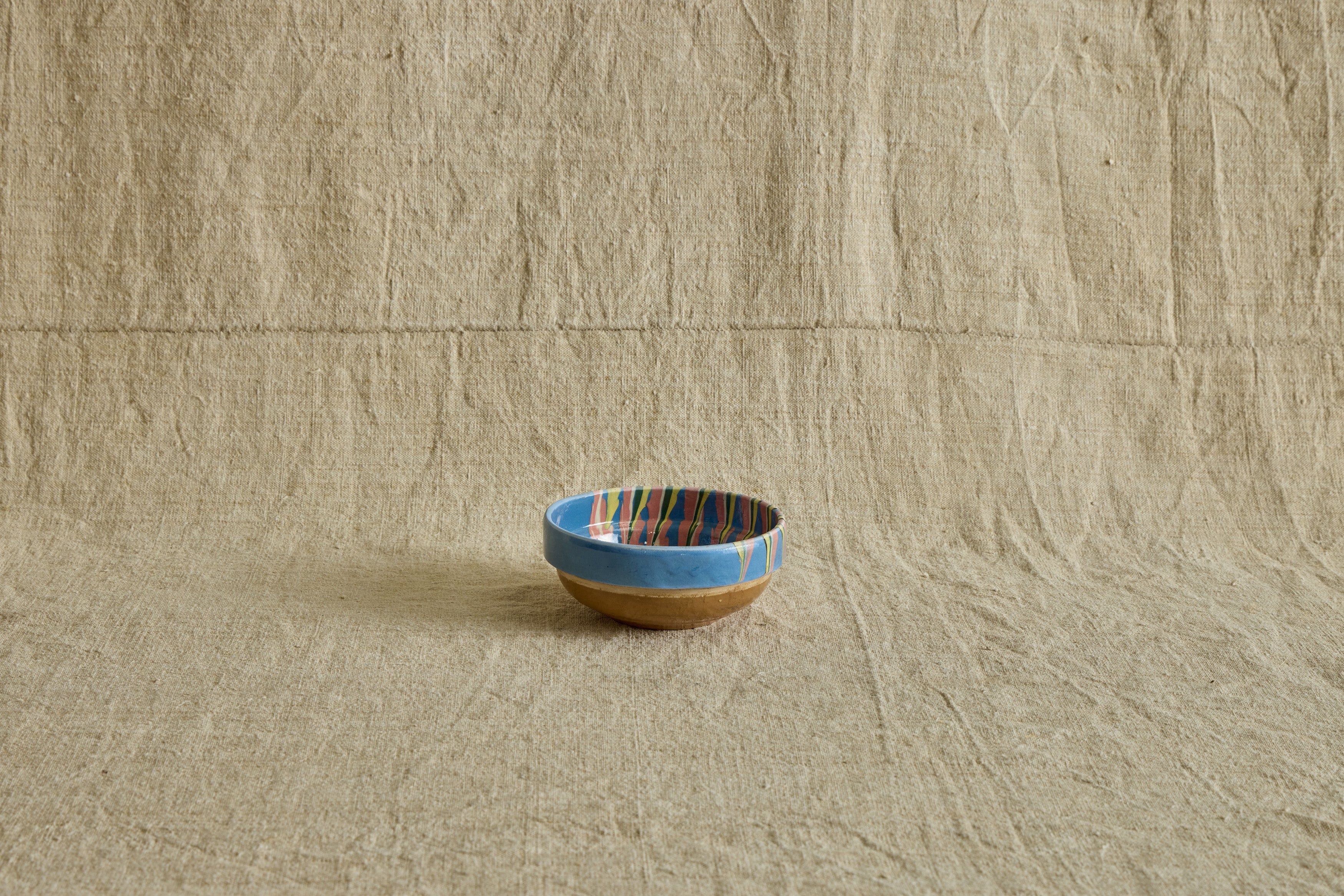 Blue Marbled Ceramic Bowl