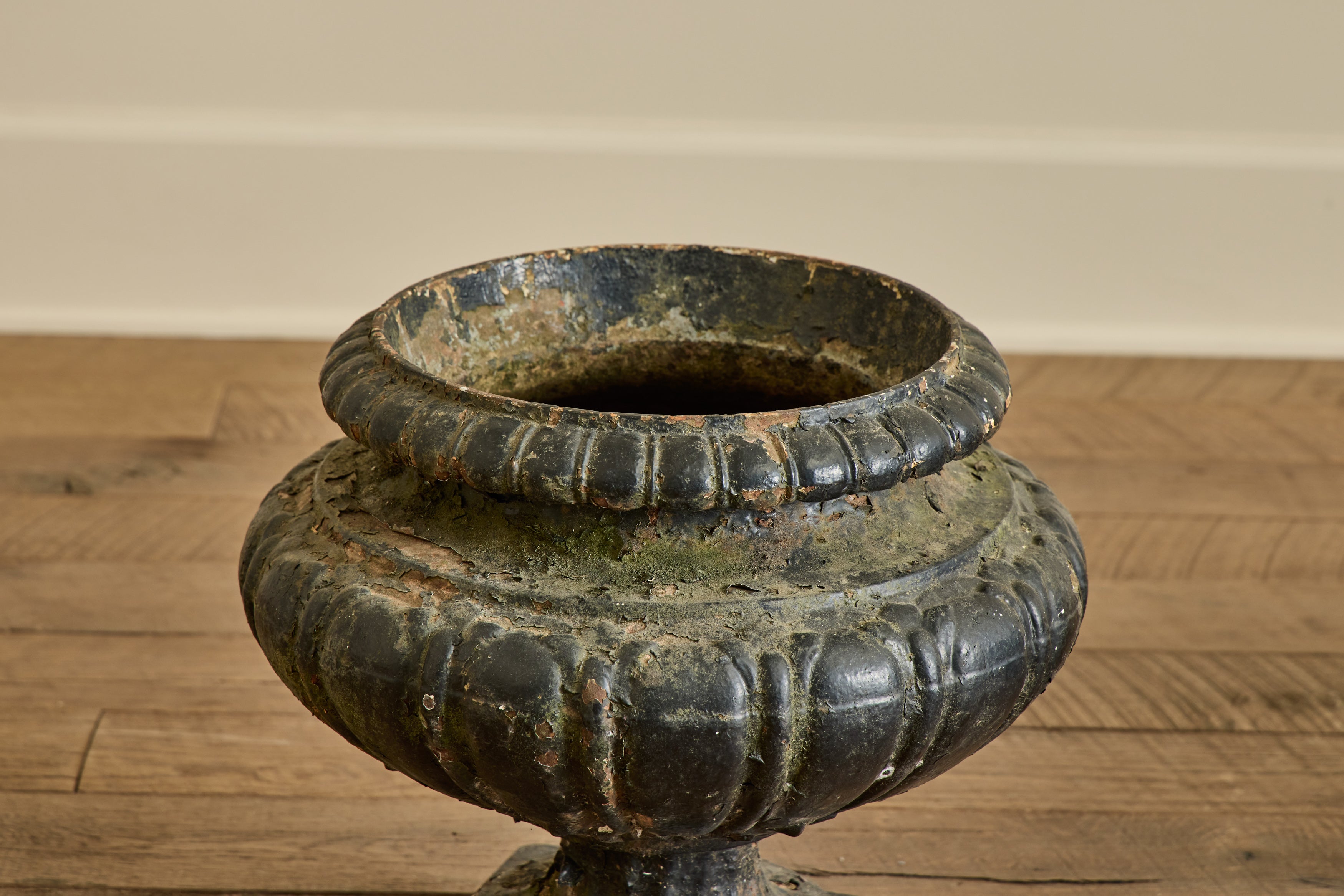 Pair of 19th Century Cast Iron Urns