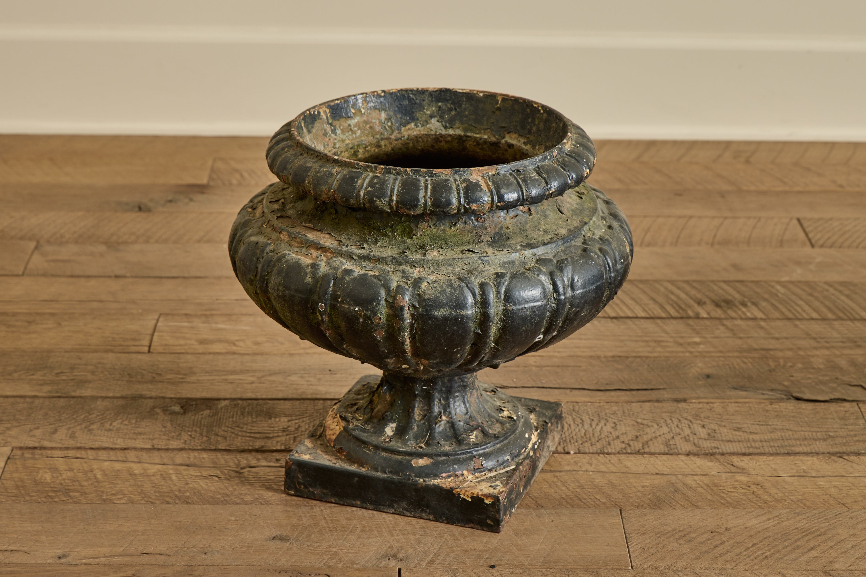 Pair of 19th Century Cast Iron Urns