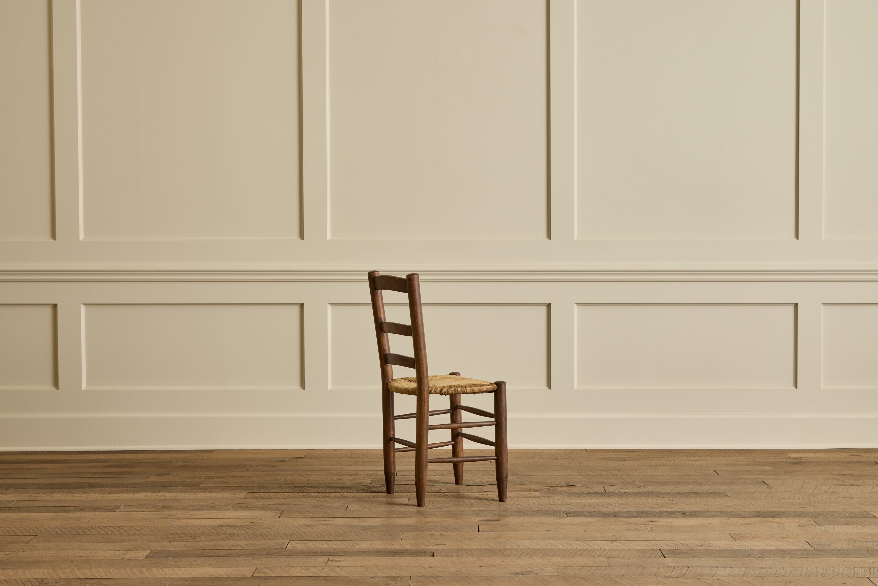 Set of 4 Ladder Back Rush Chairs