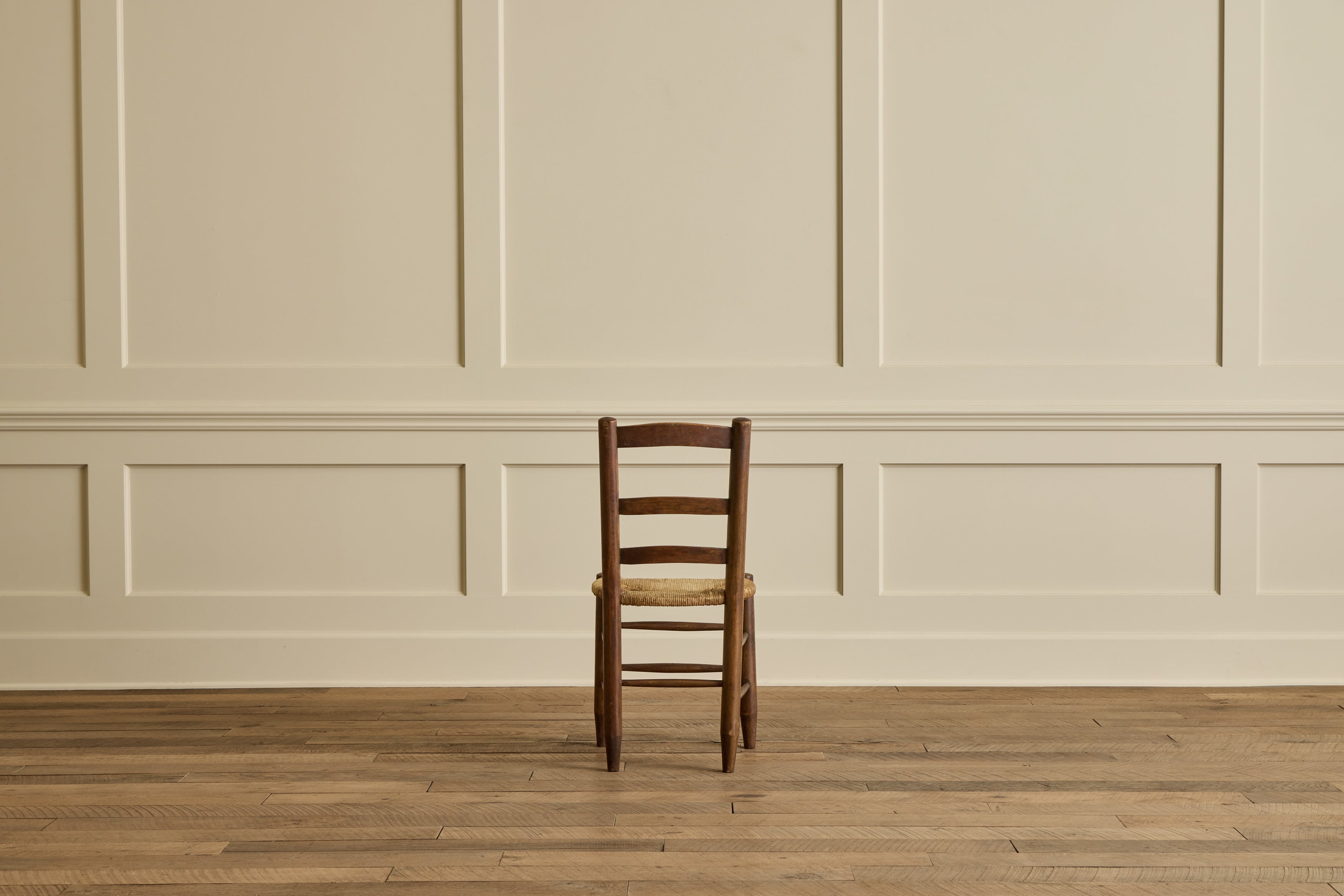 Set of 4 Ladder Back Rush Chairs