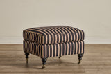 Shown in Customer's Own Material (Ian Mankin, Silhouette Stripe in Black/Claret and Dark Oak), Small Size