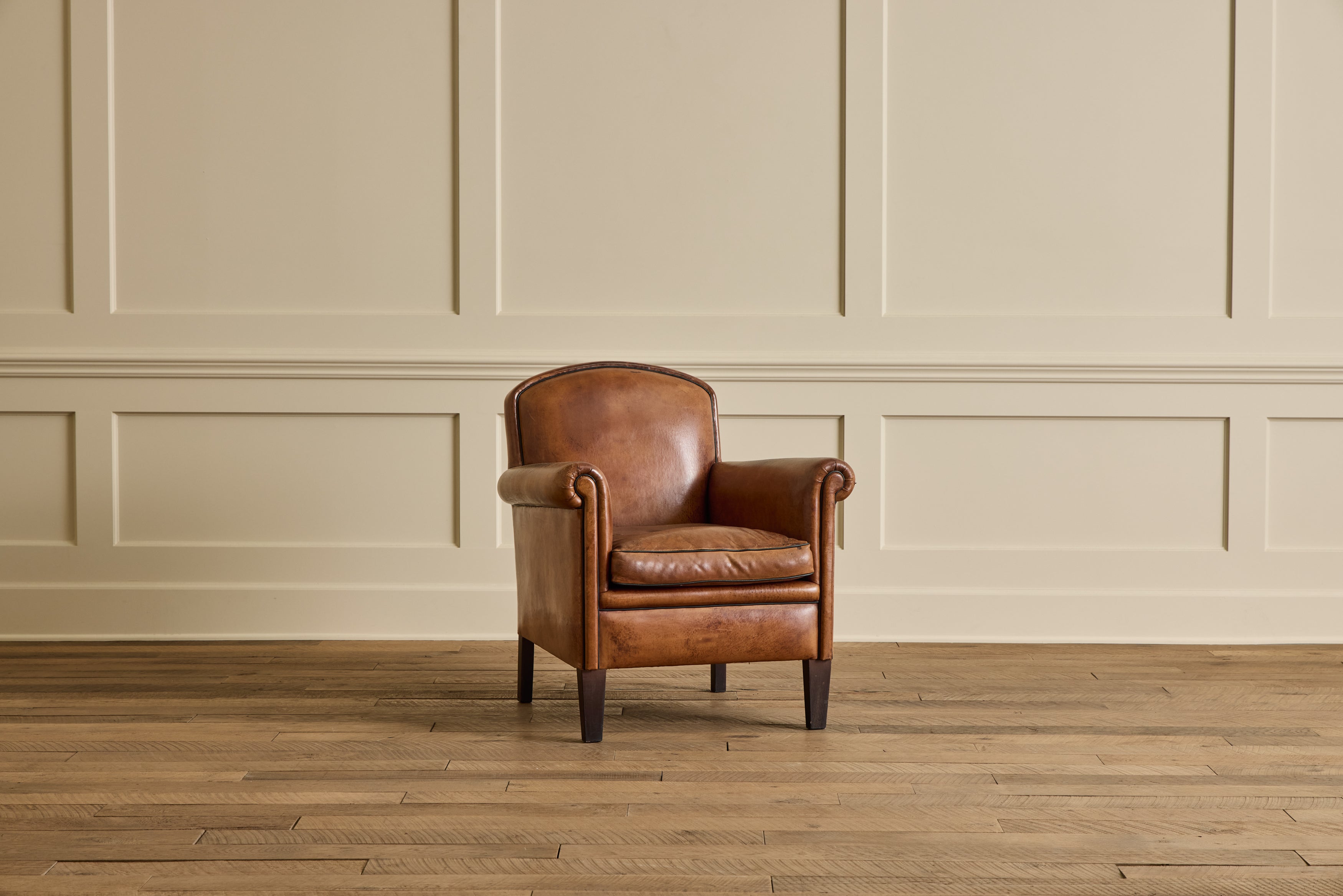 Pair of Leather Club Chairs