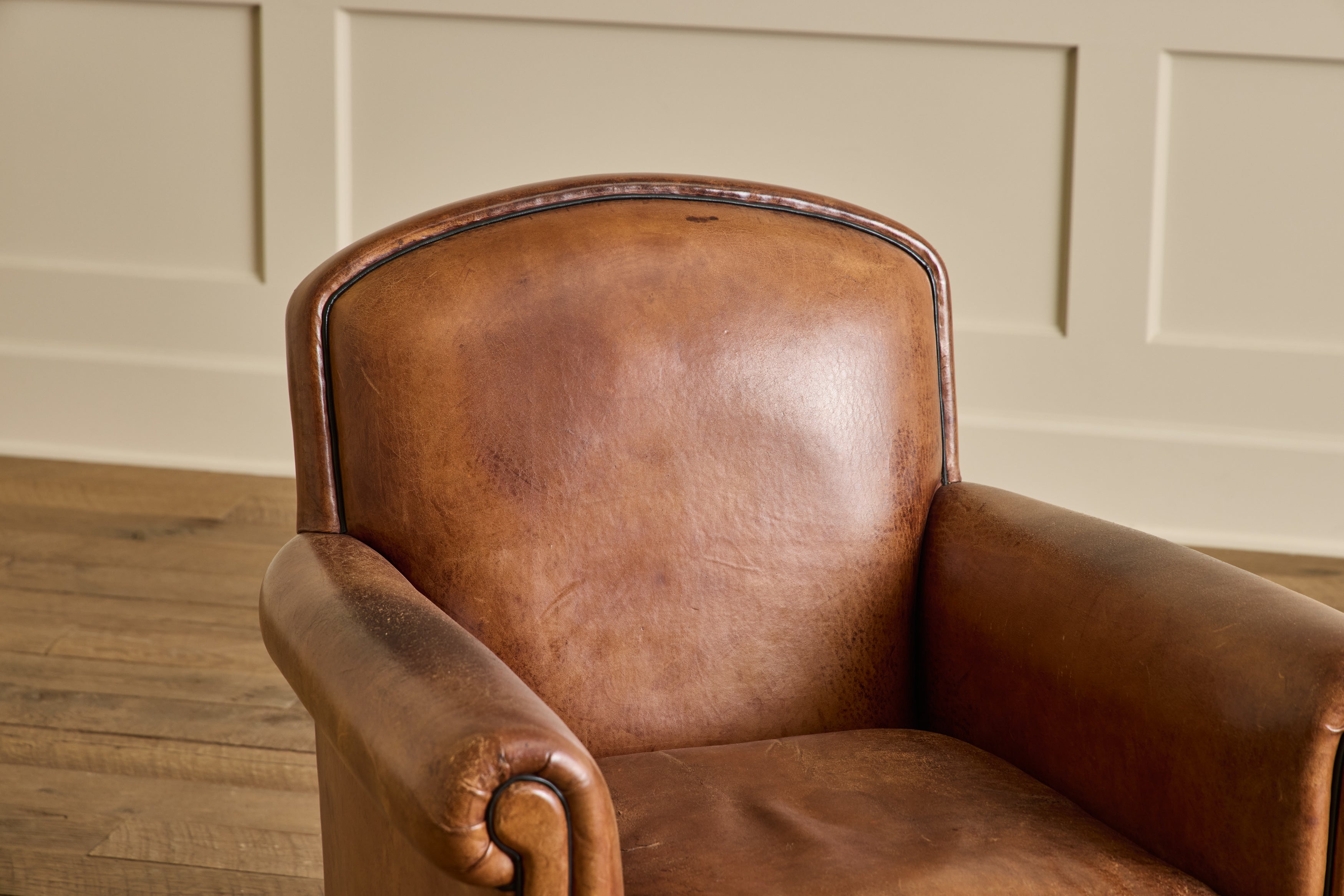 Pair of Leather Club Chairs