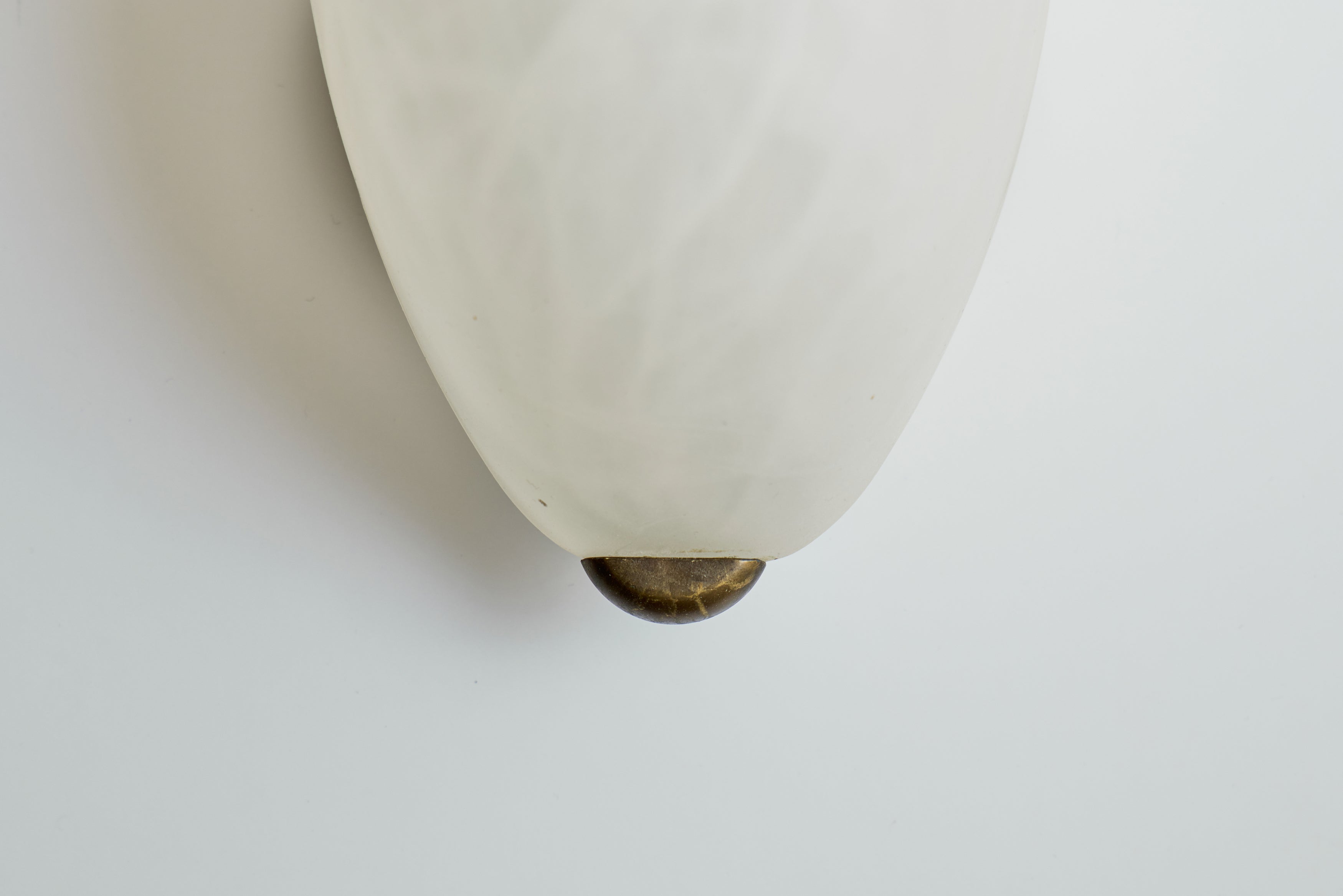 Pair of Danish Brass & Glass Sconces