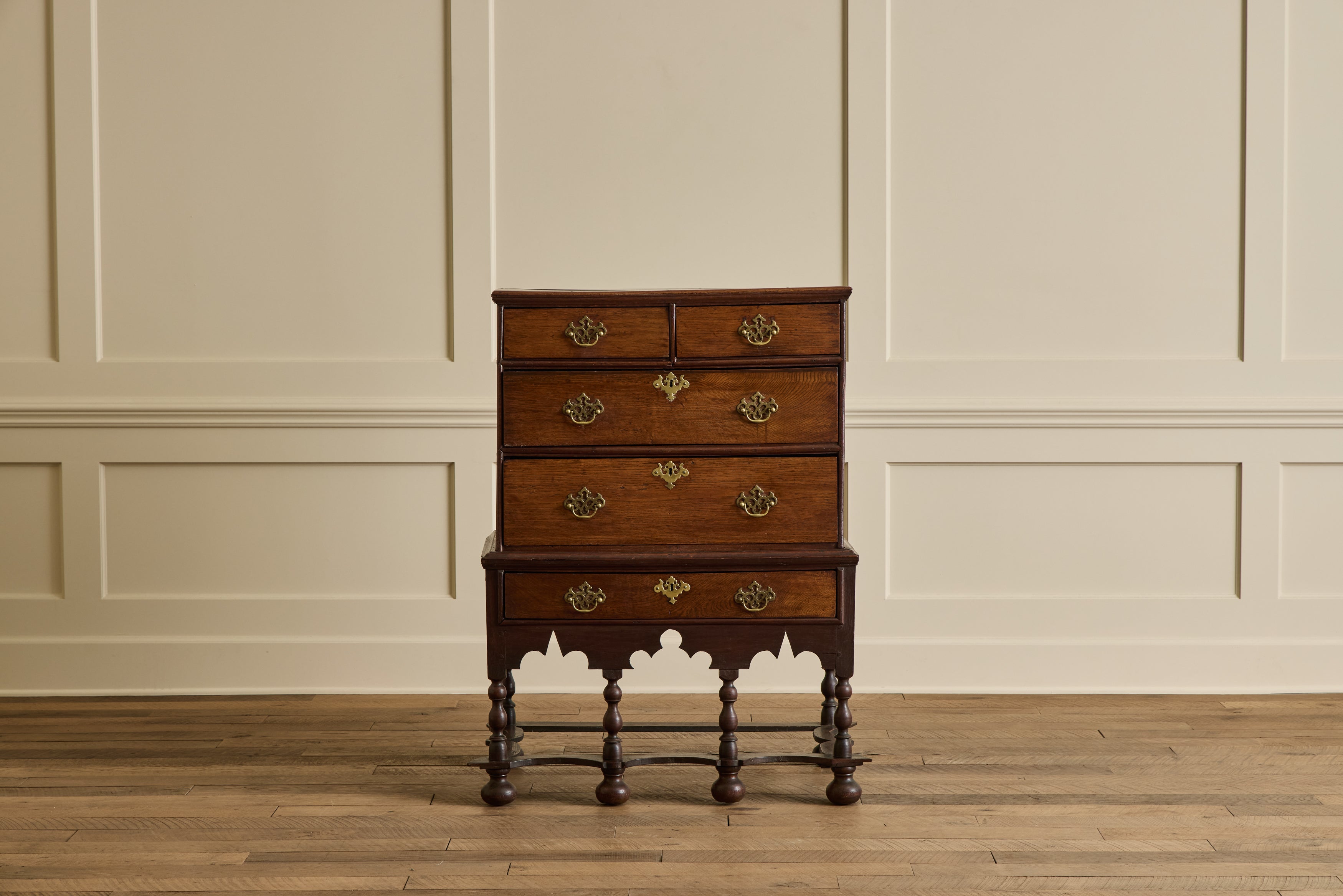 17th Century Oak Highboy