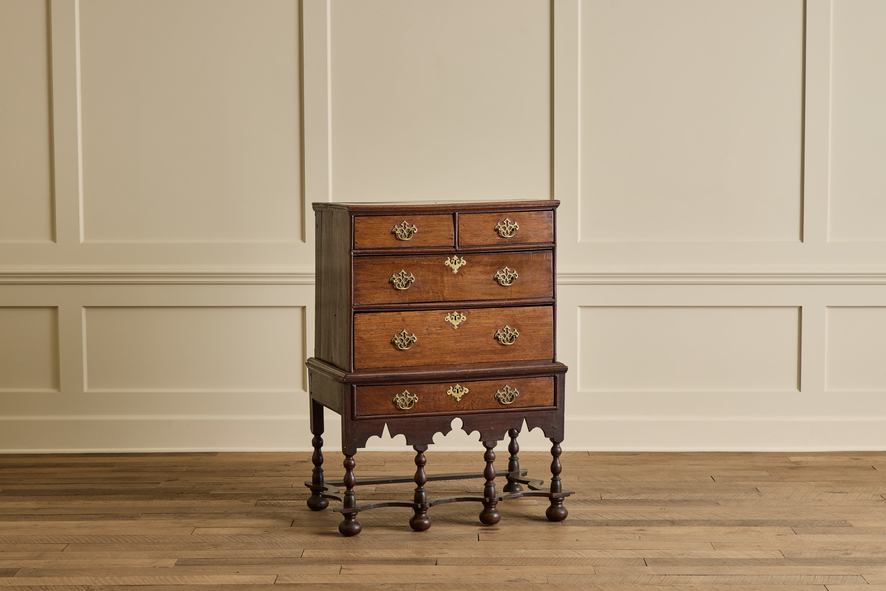 17th Century Oak Highboy