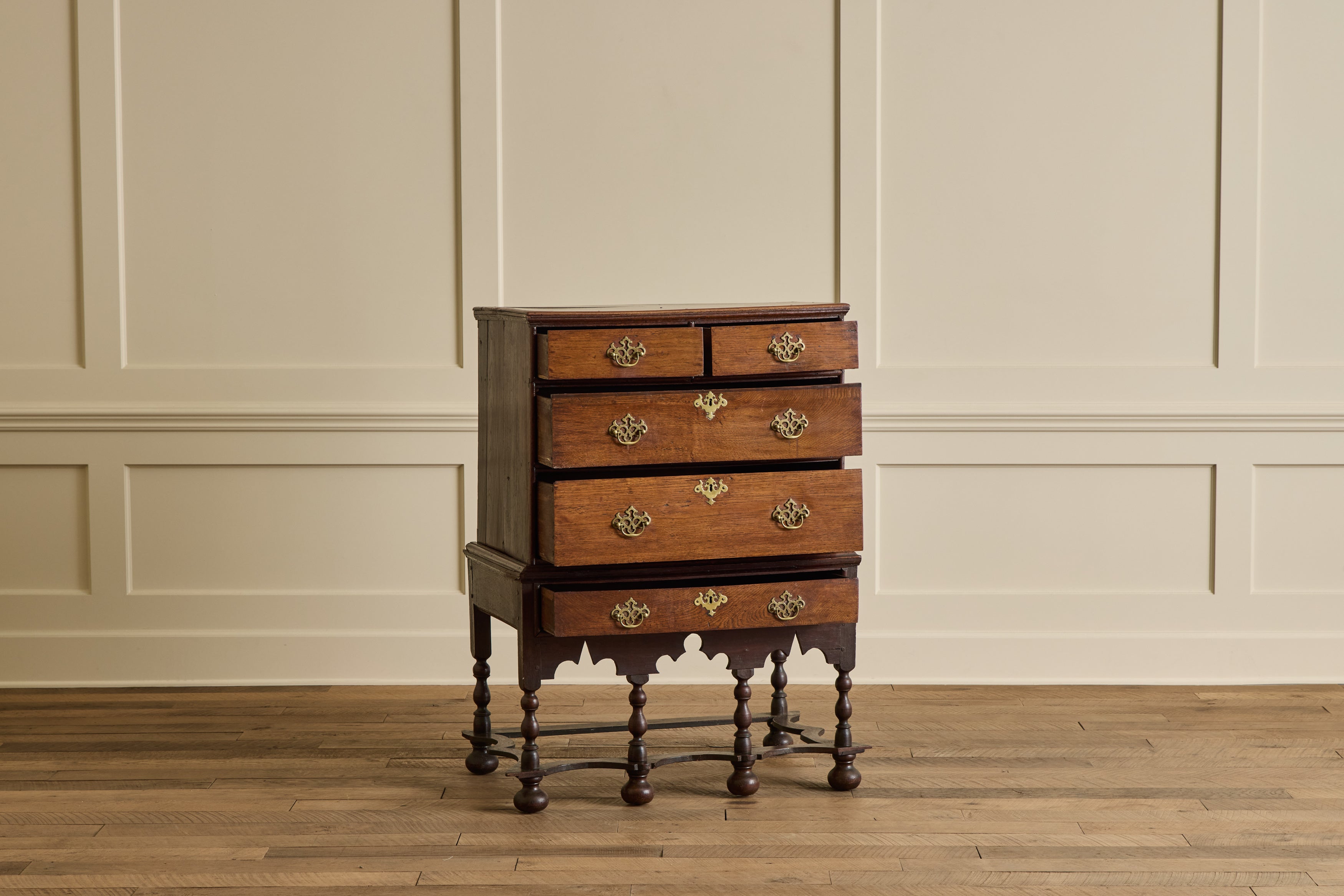 17th Century Oak Highboy