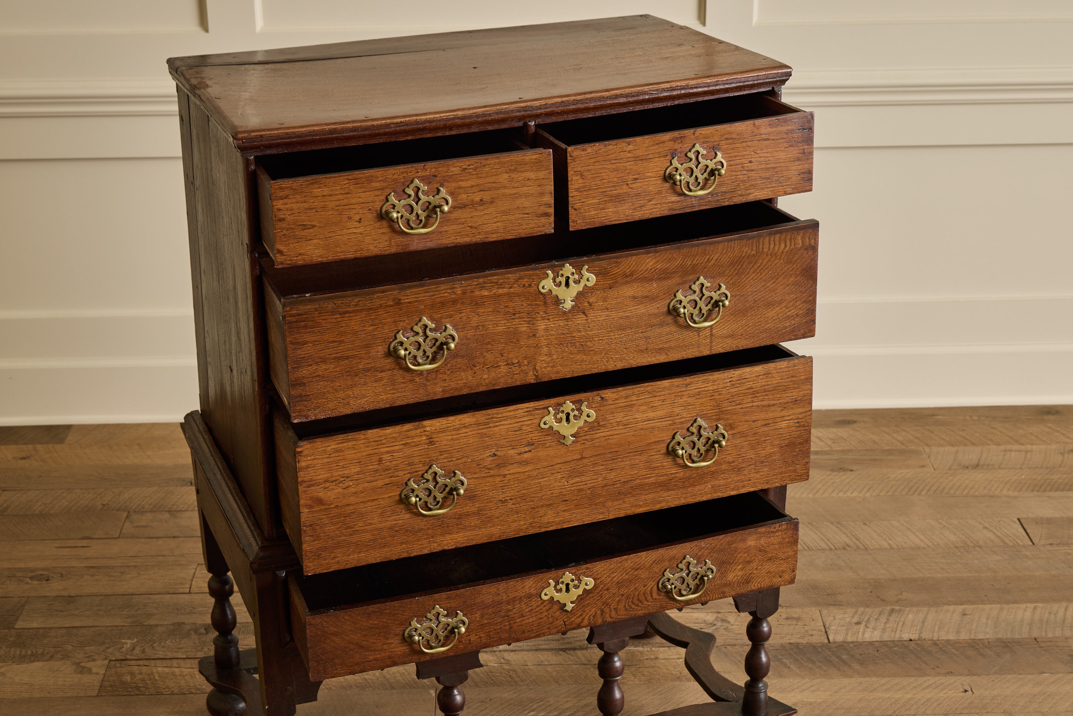 17th Century Oak Highboy