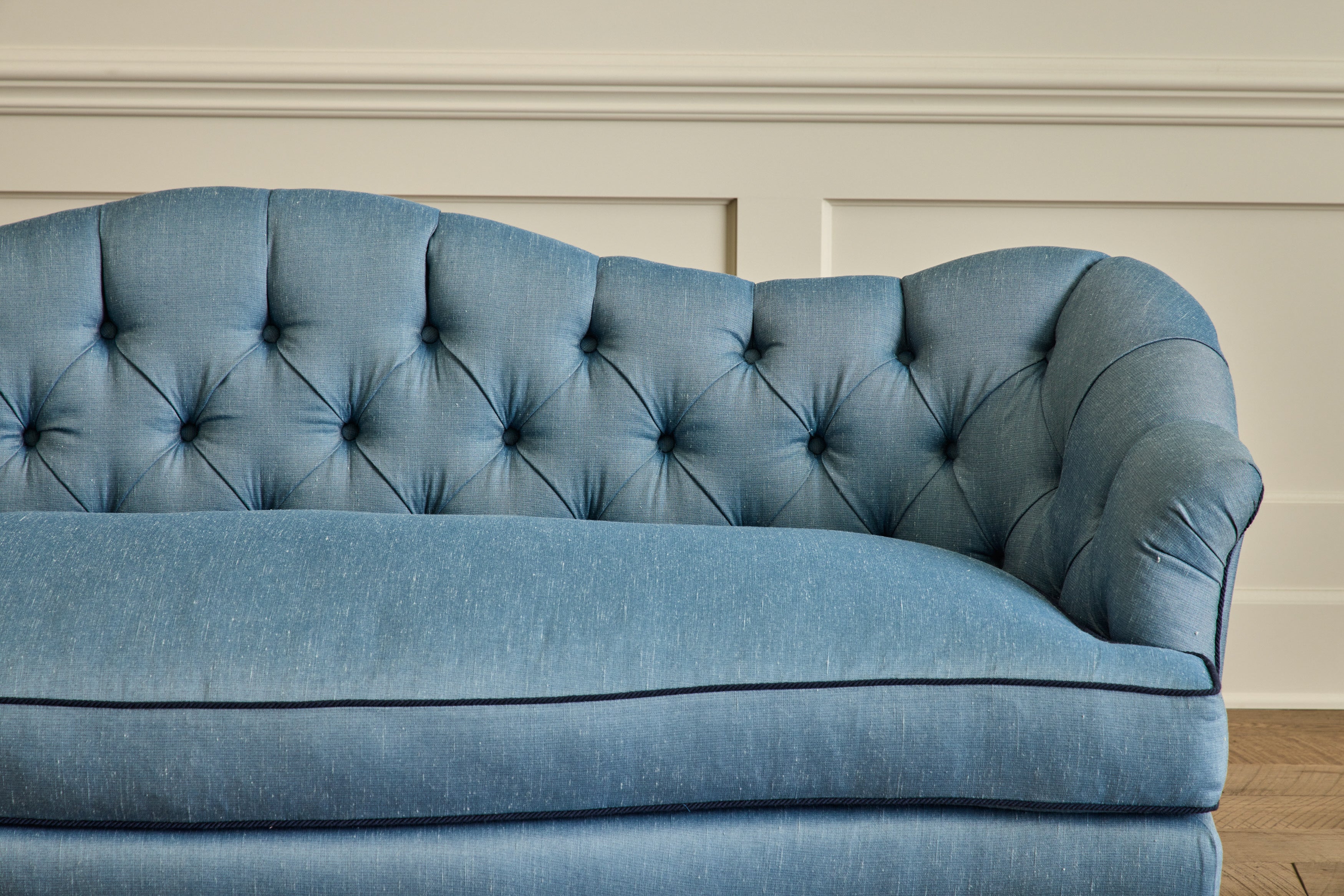 Tufted Camelback Sofa