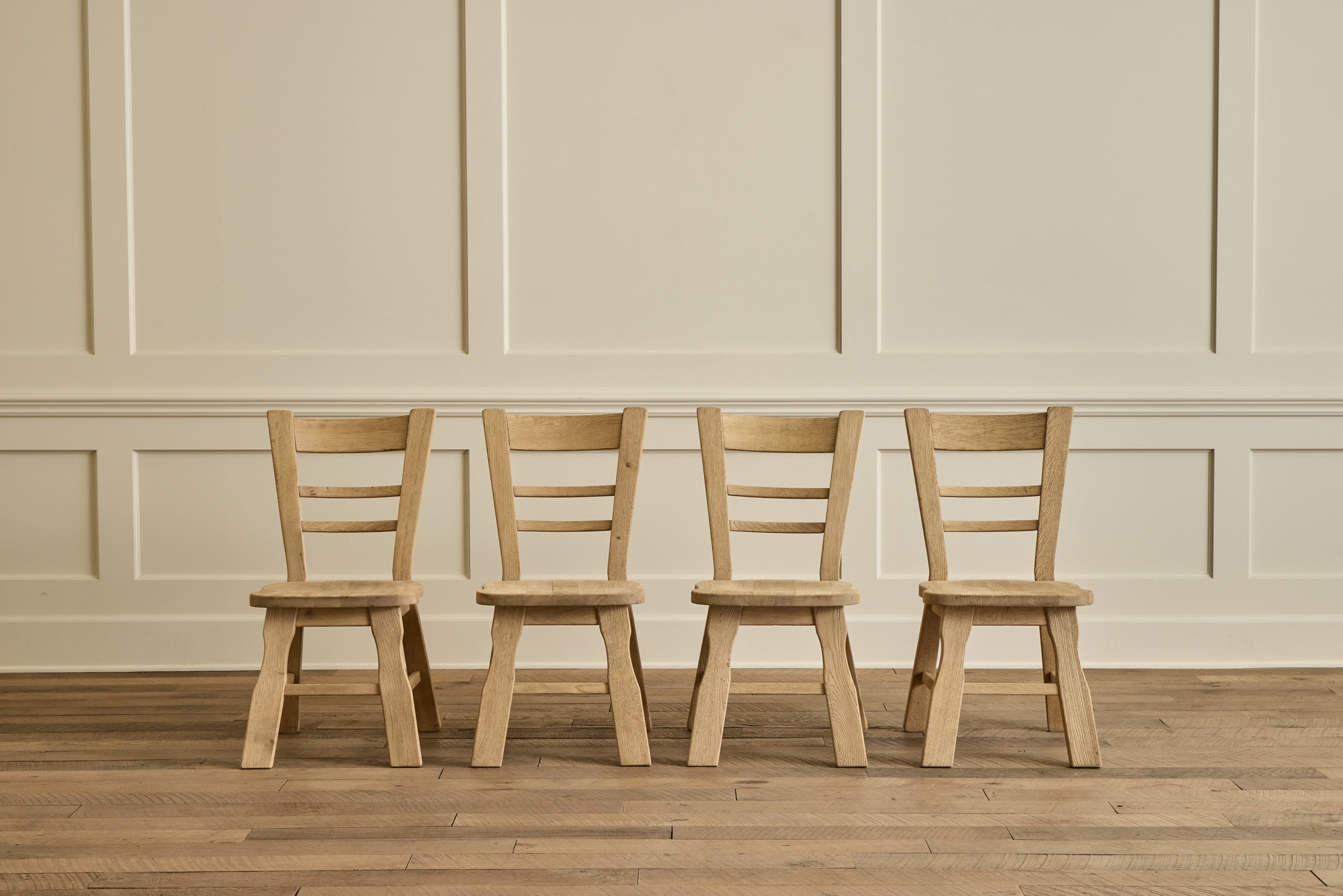 1960s French Oak Chairs