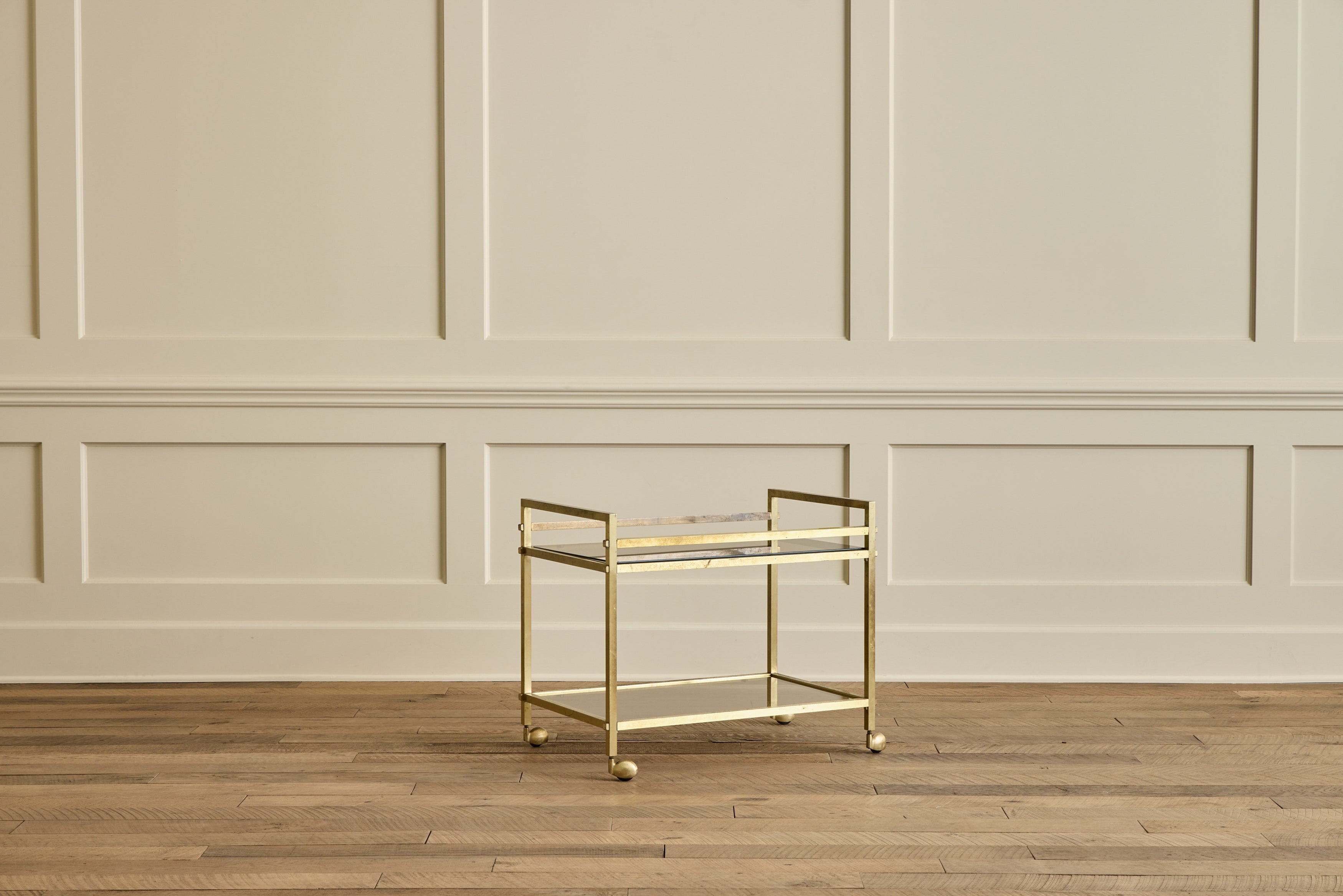 Brass Modernist Bar Cart