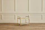 Brass Modernist Bar Cart