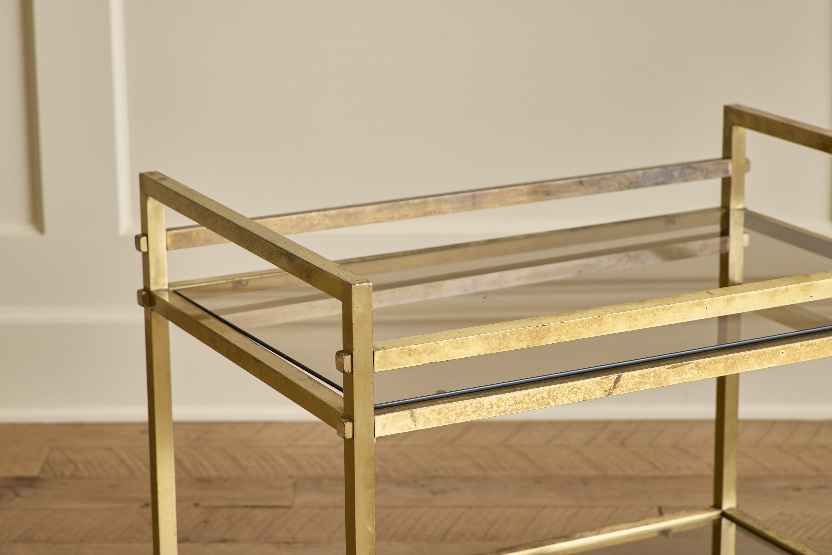 Brass Modernist Bar Cart