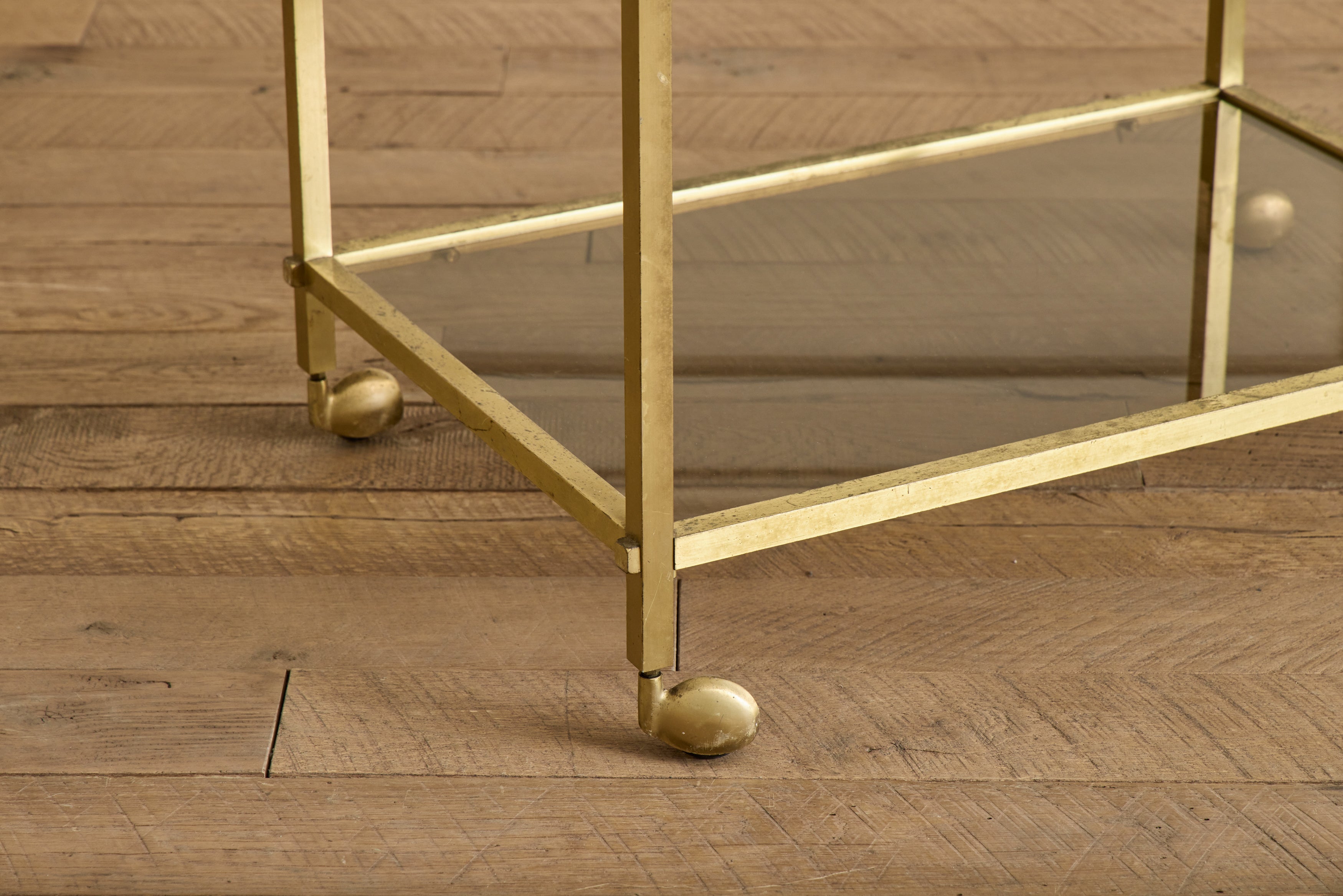 Brass Modernist Bar Cart