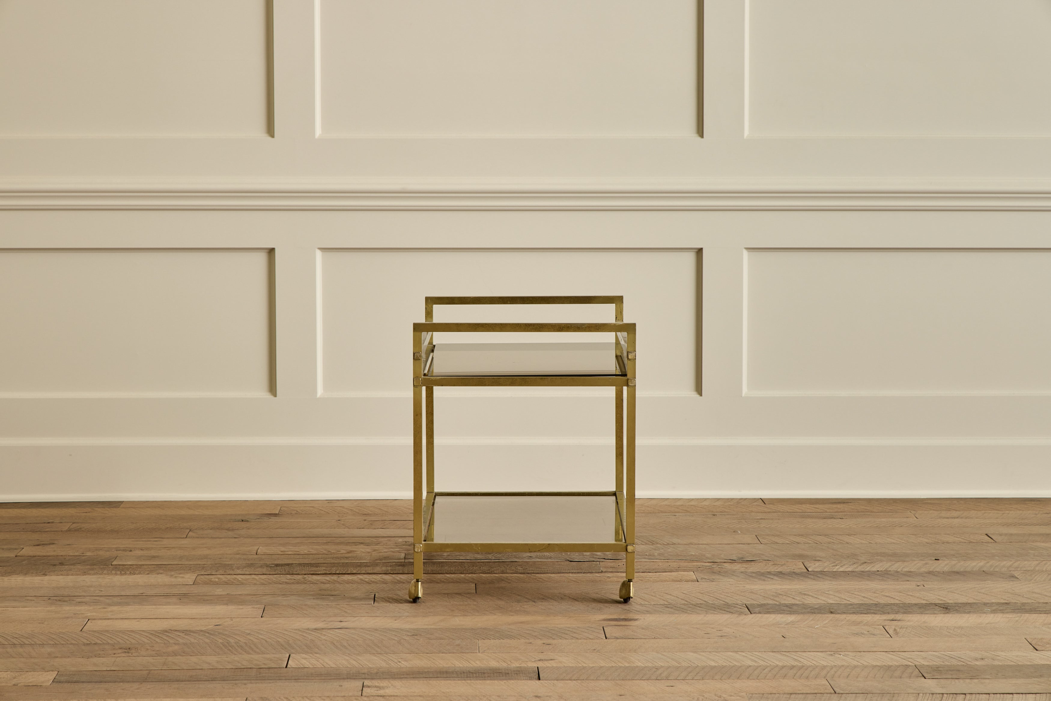 Brass Modernist Bar Cart