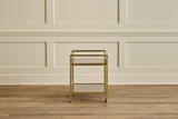 Brass Modernist Bar Cart