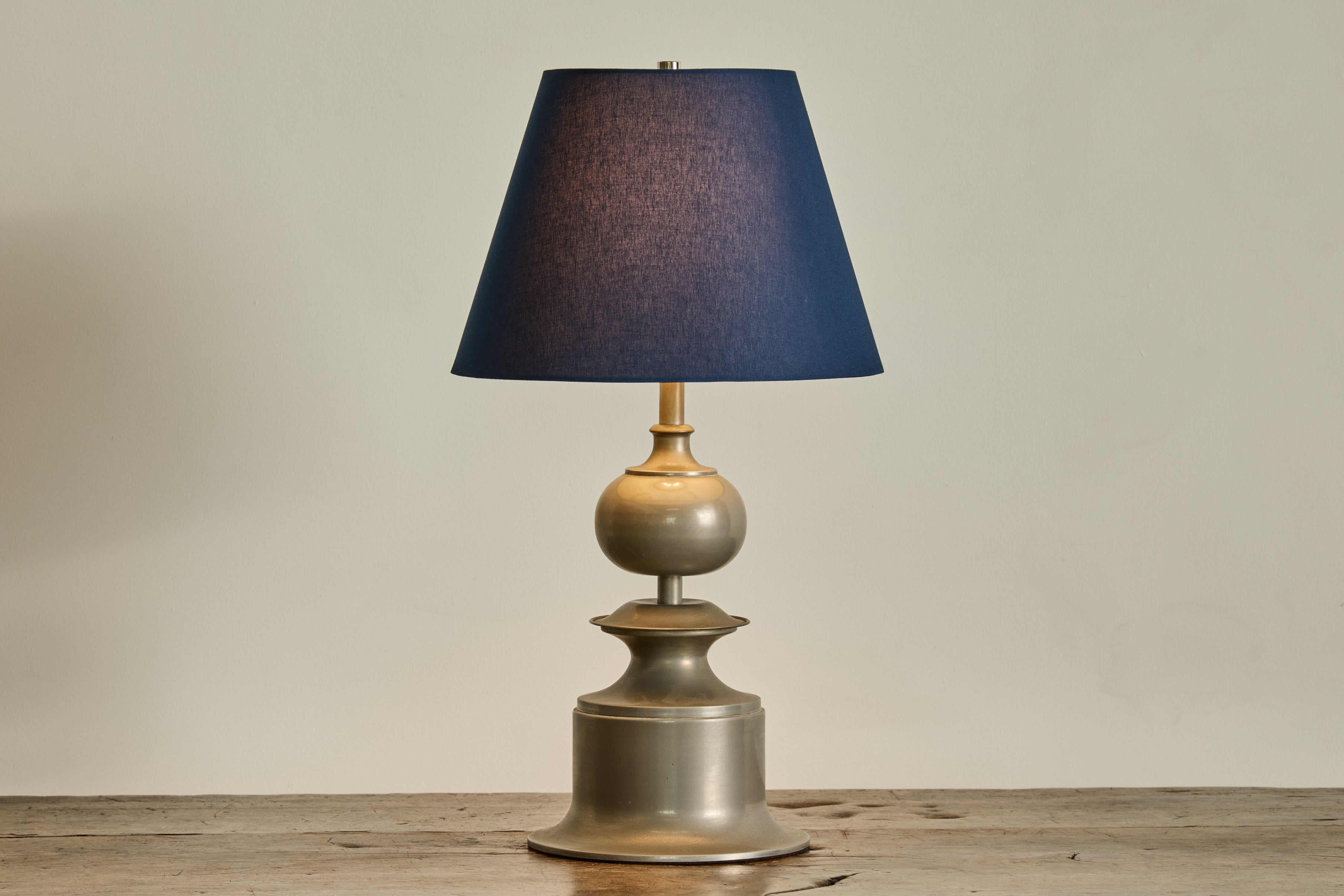 Pair of Nickel Table Lamps (LA)