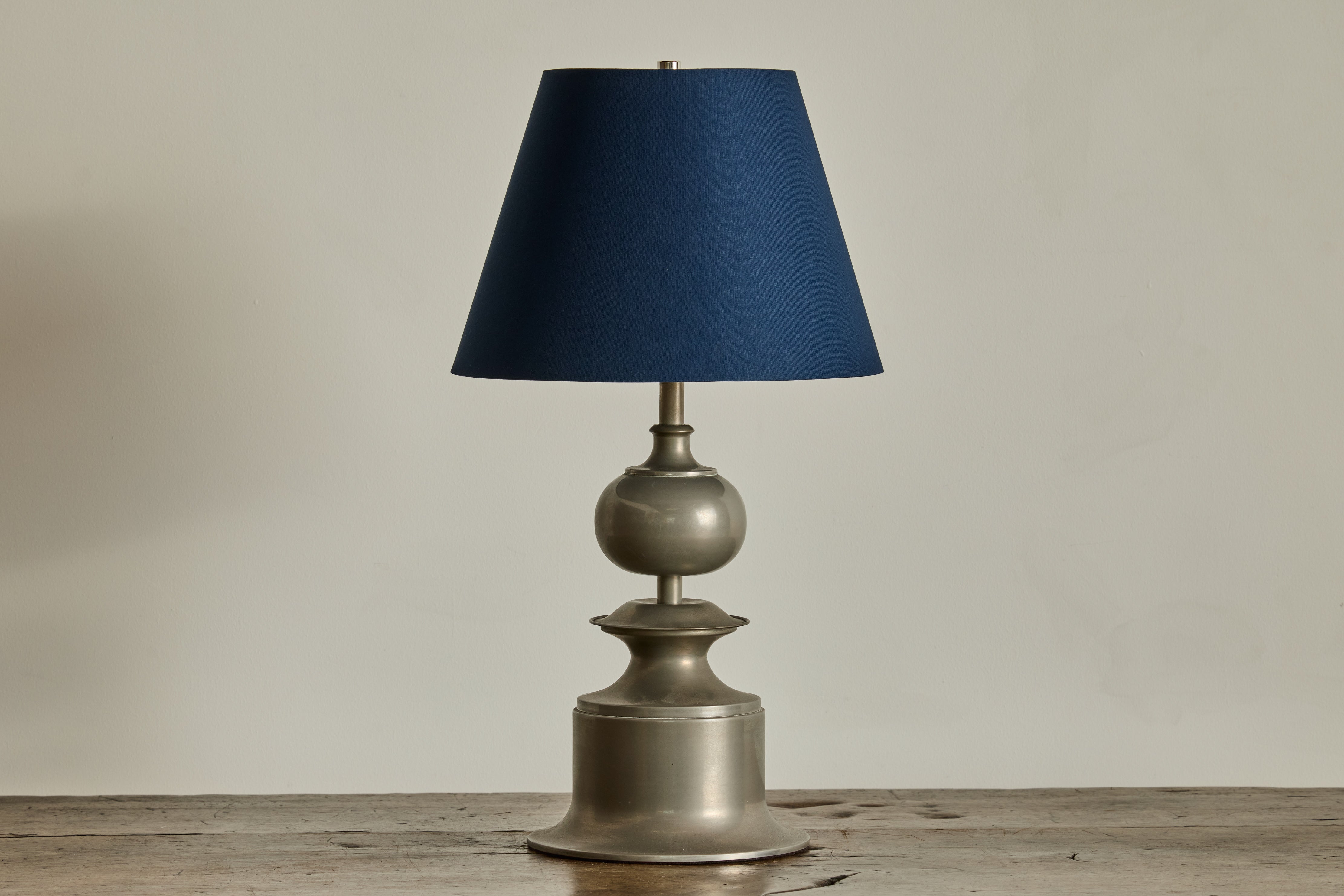 Pair of Nickel Table Lamps (LA)