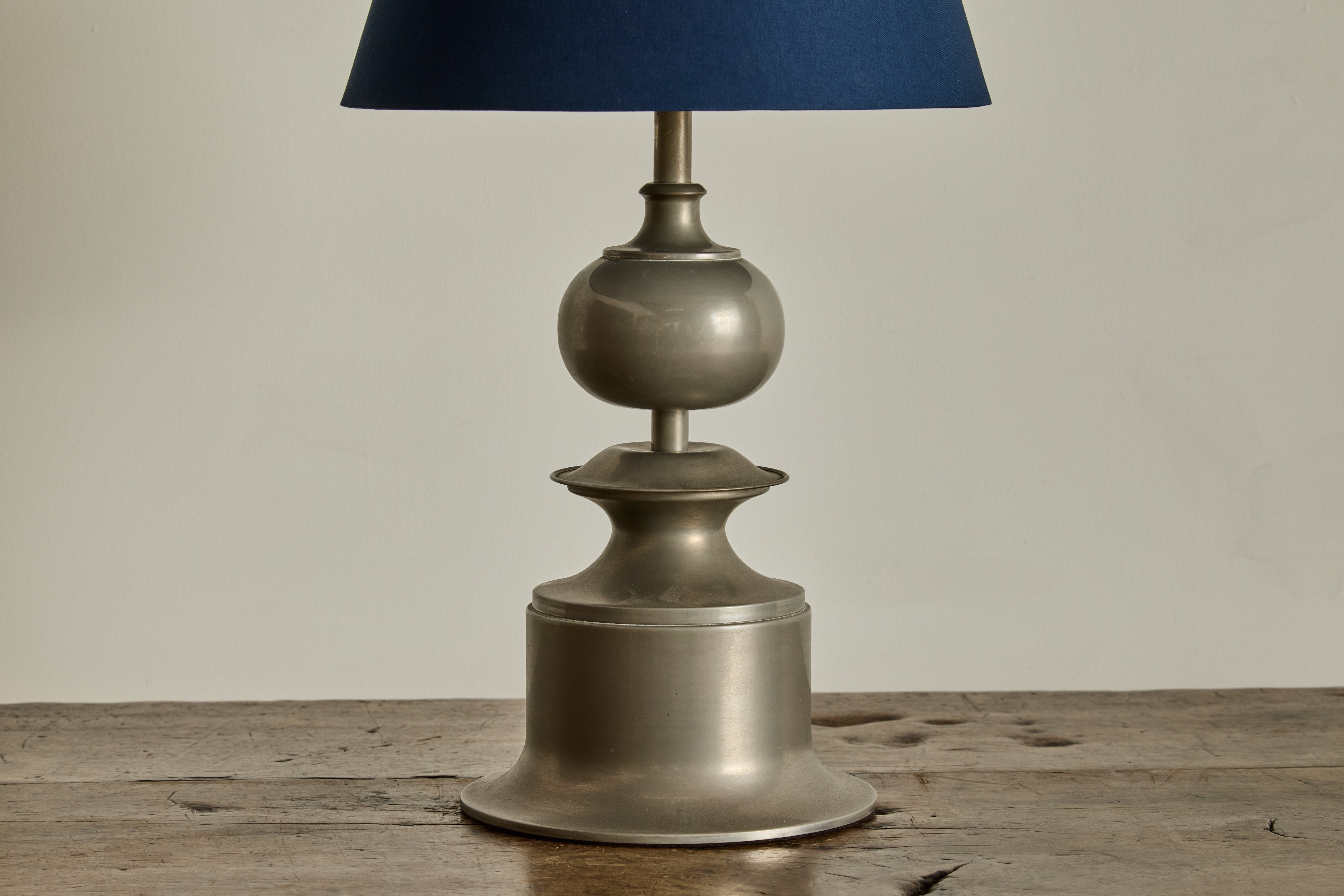 Pair of Nickel Table Lamps (LA)