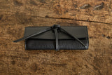 Black Leather Jewelry Roll