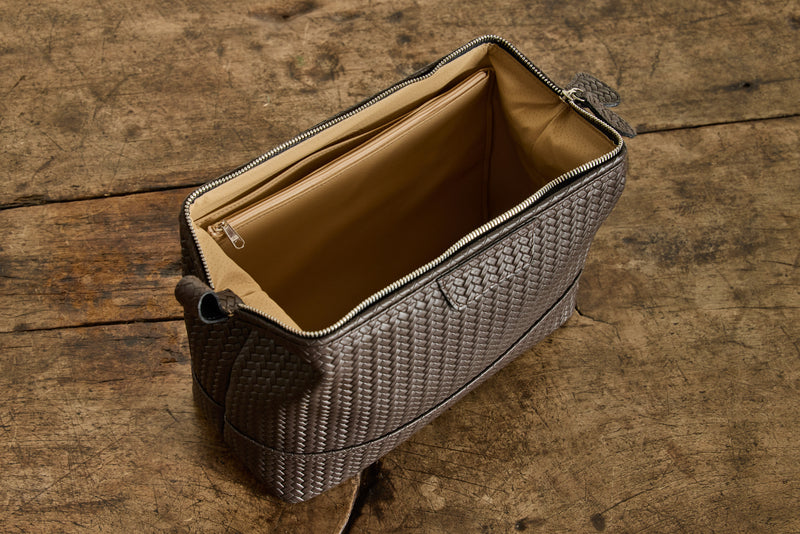 F. Hammann Brown Leather Washbag