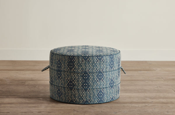 Nickey Kehoe 24" Round Hassock - In Stock (NYC)