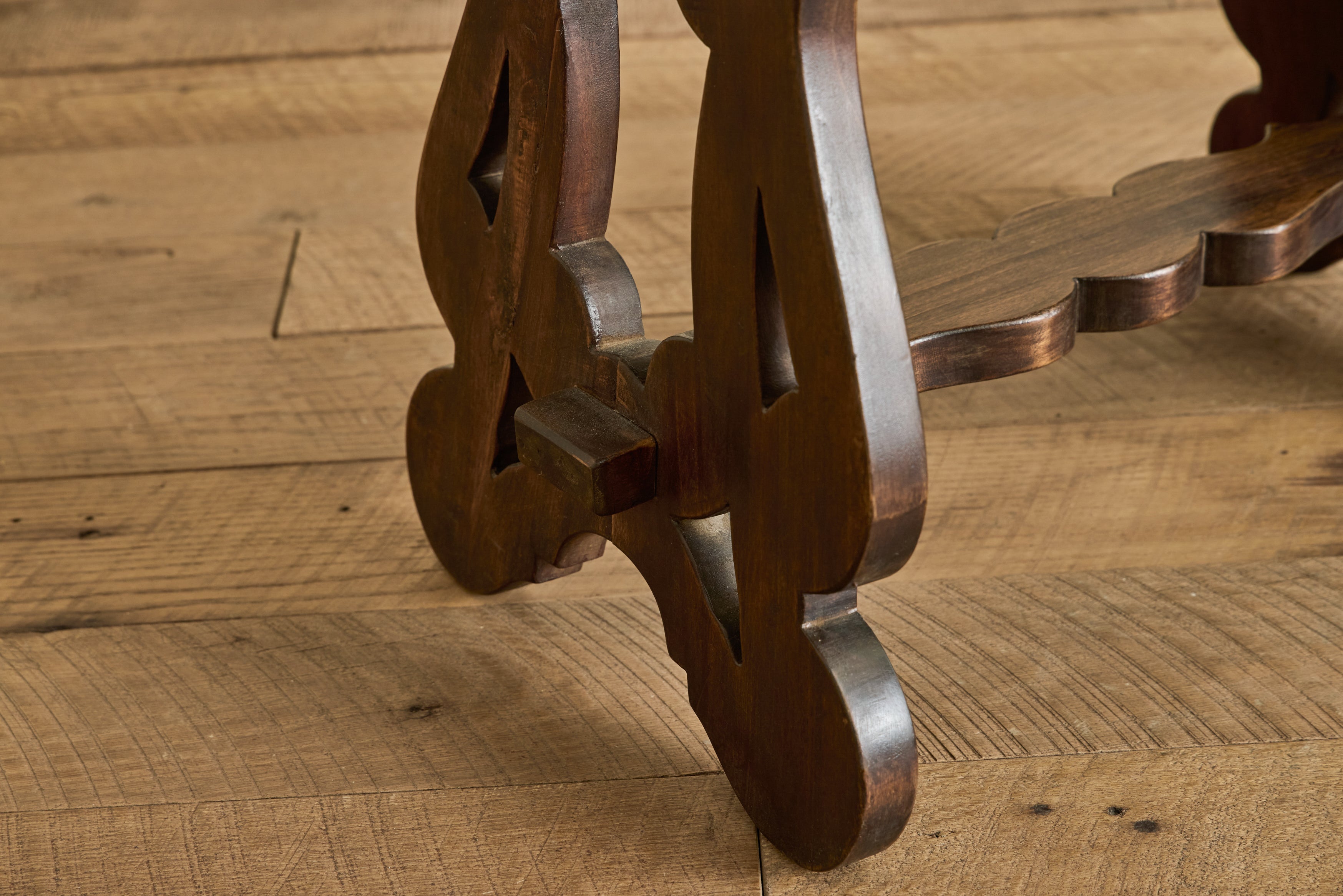 Pair of Petite Wood Benches