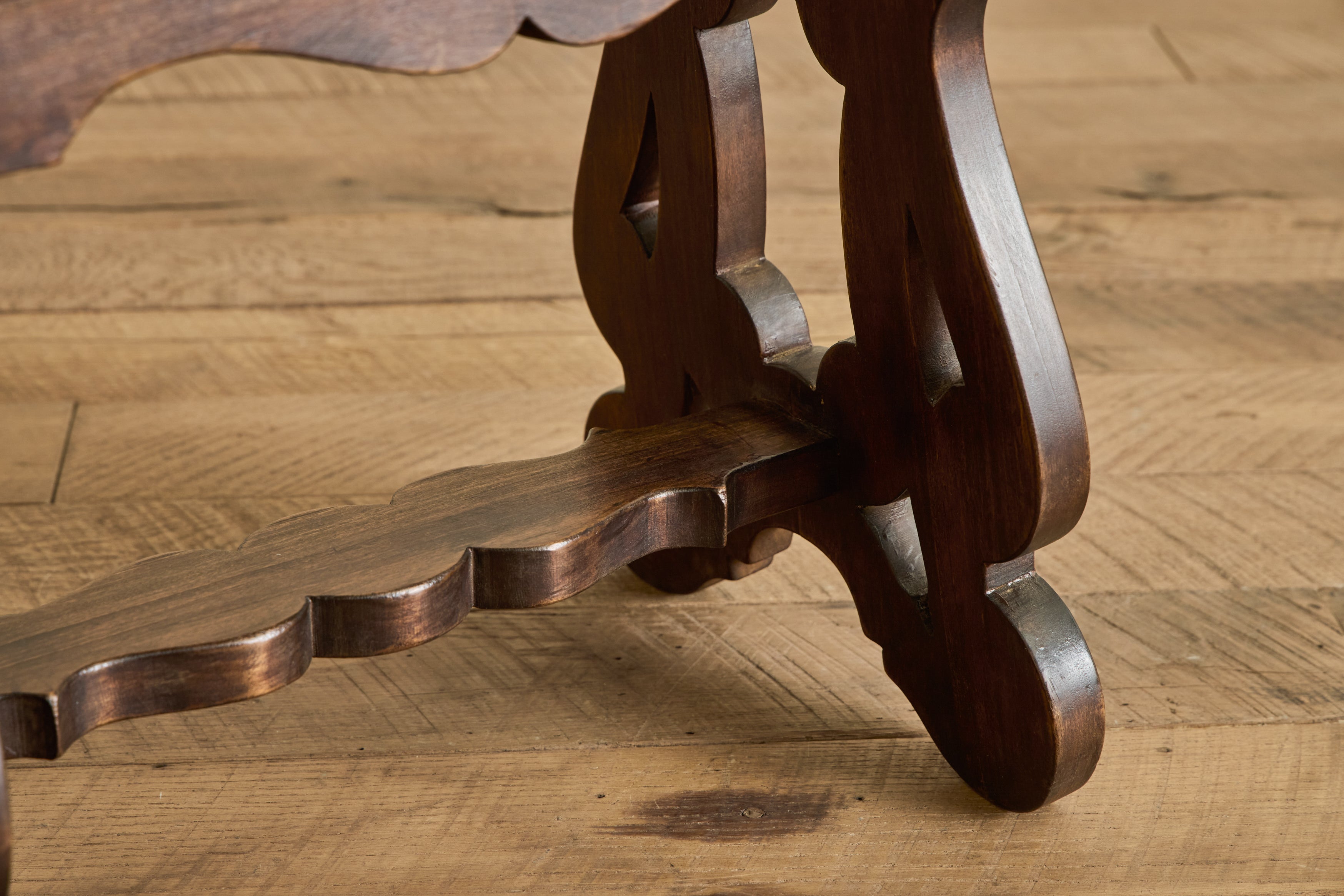 Pair of Petite Wood Benches