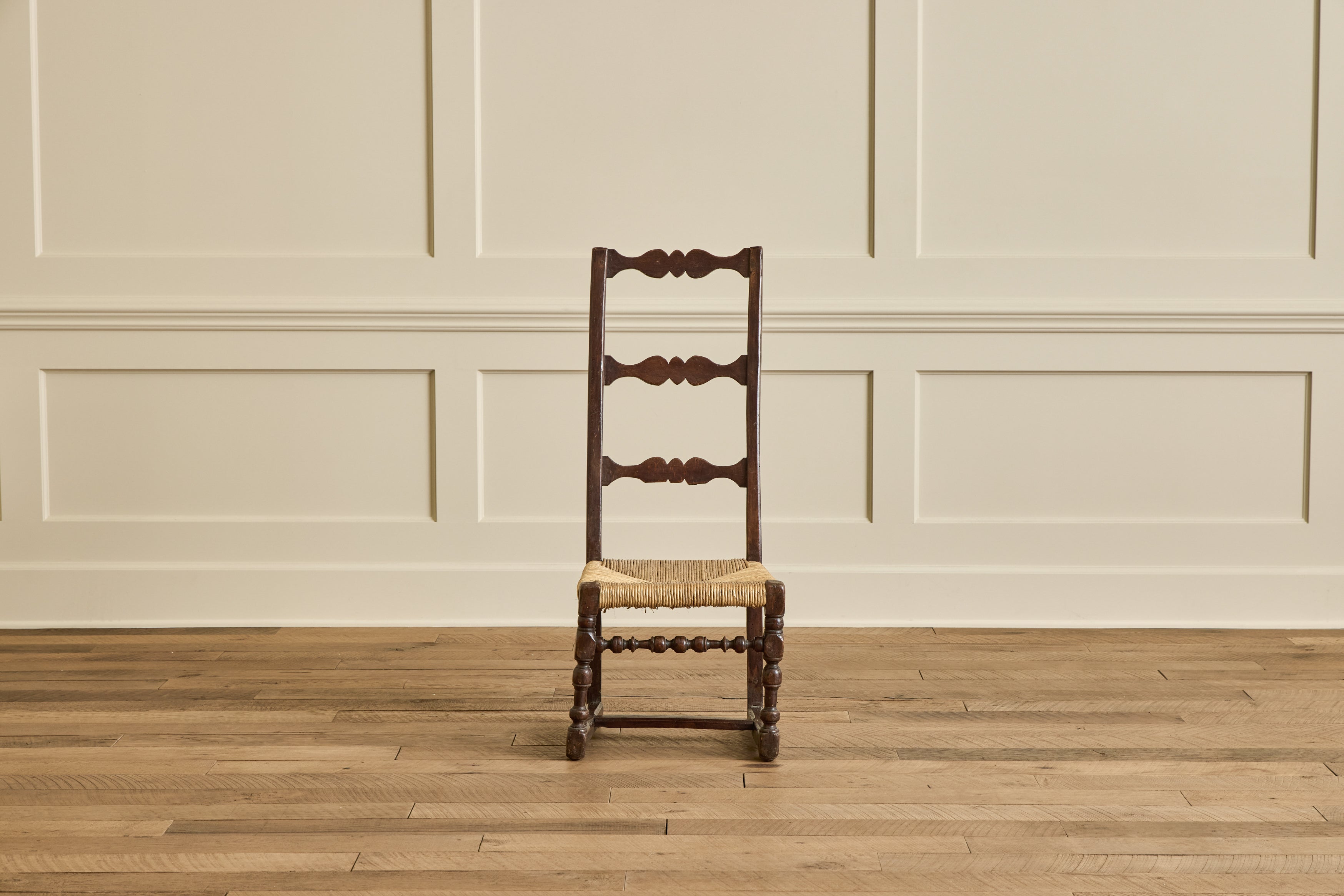 Pair of High Back Rush Chairs