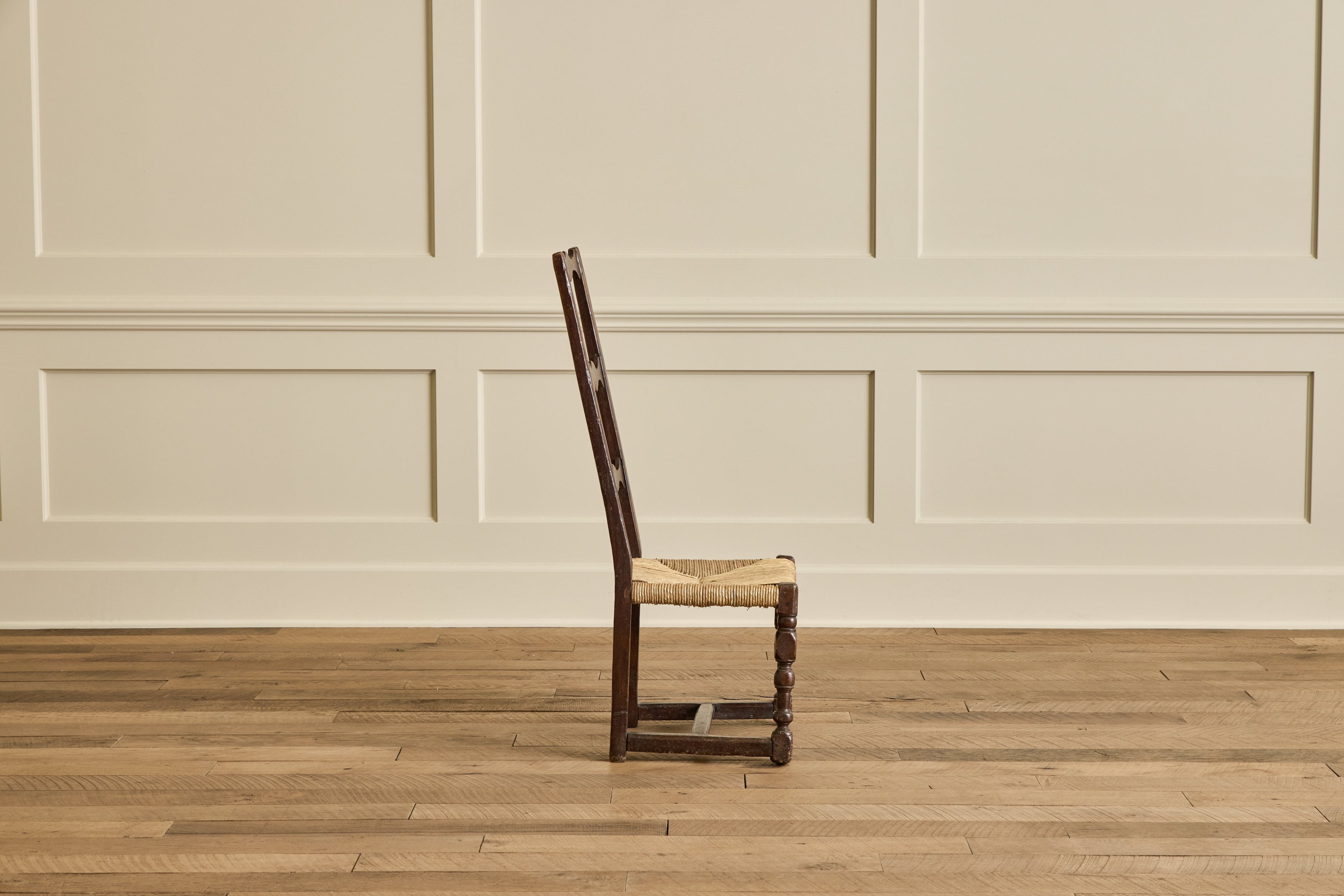 Pair of High Back Rush Chairs