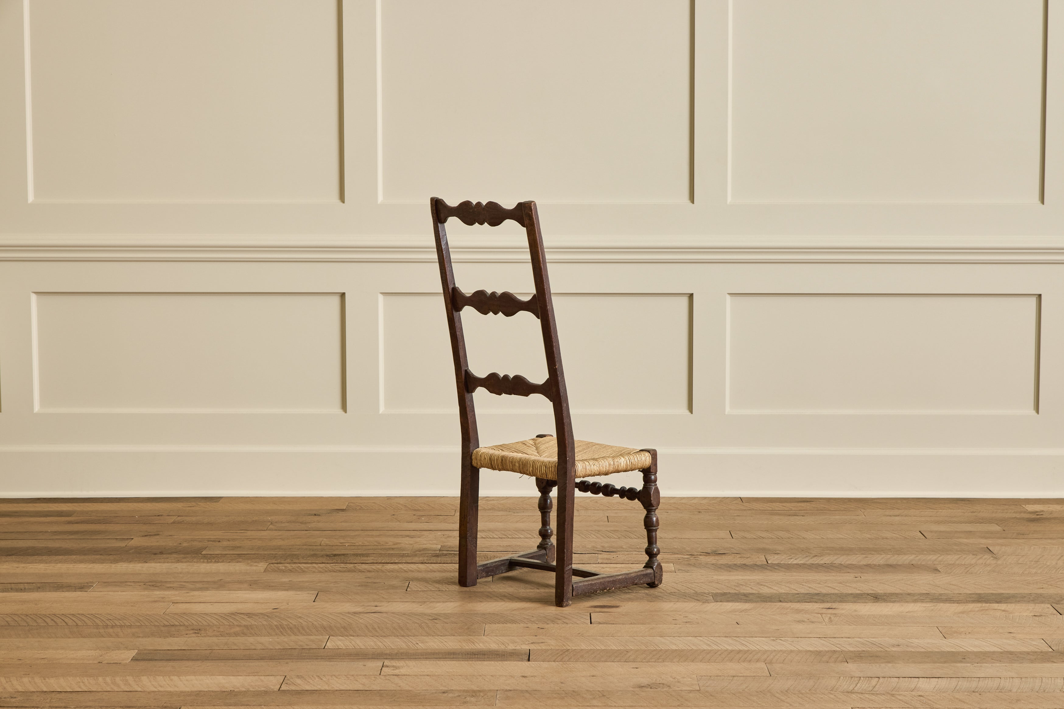 Pair of High Back Rush Chairs