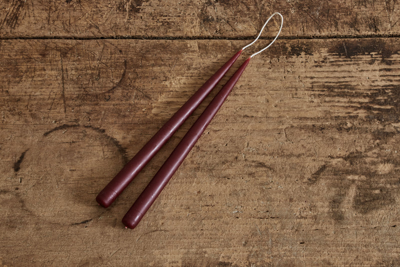 Beeswax Tapers, Wine