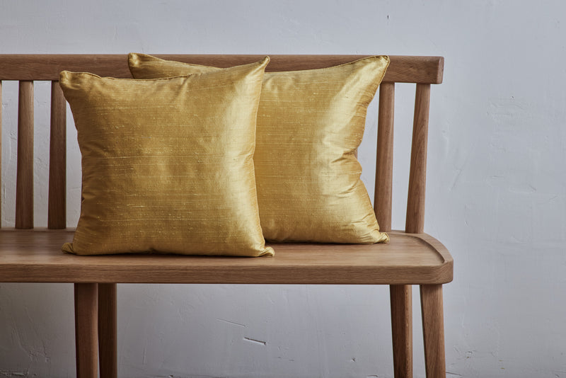 Nickey Kehoe Silk Pillow, Yellow