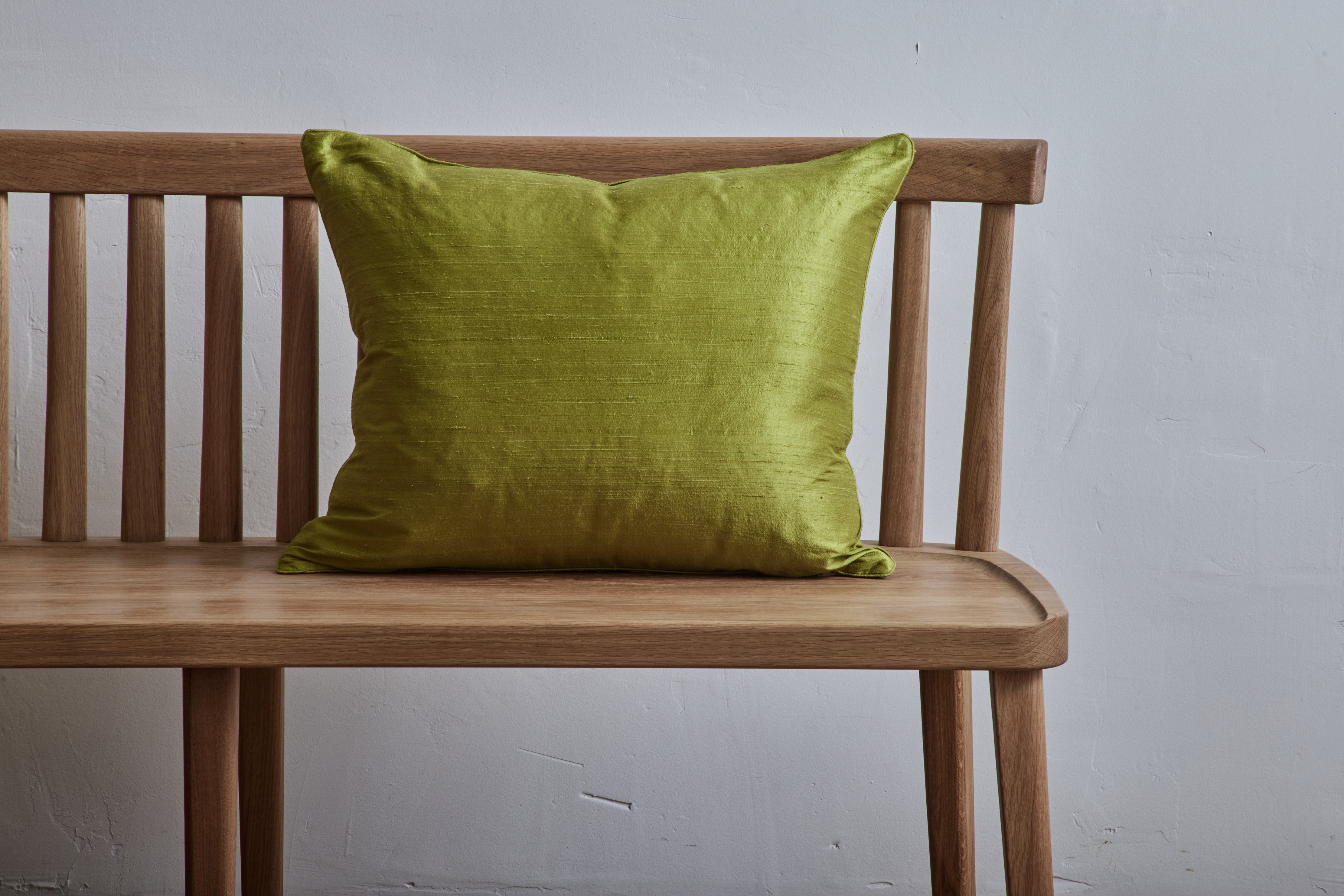 Nickey Kehoe Silk Pillow, Spring Green