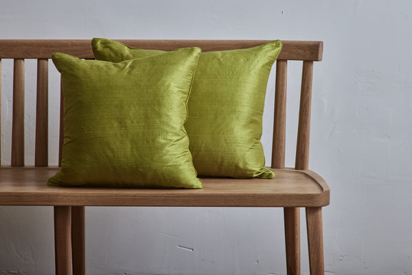 Nickey Kehoe Silk Pillow, Spring Green