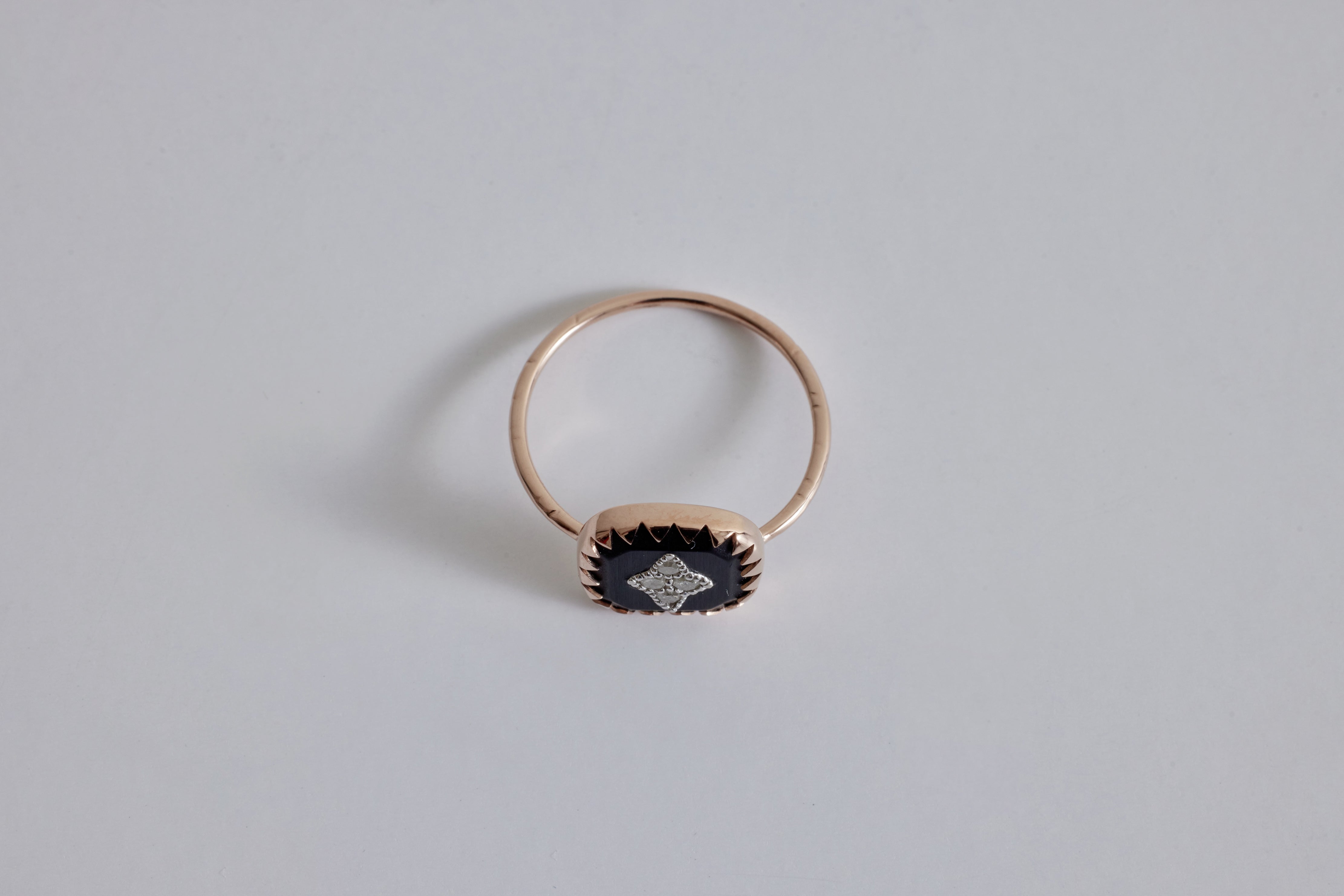 Pascale Monvoisin, Pierrot Ring, Noir (Size 52)