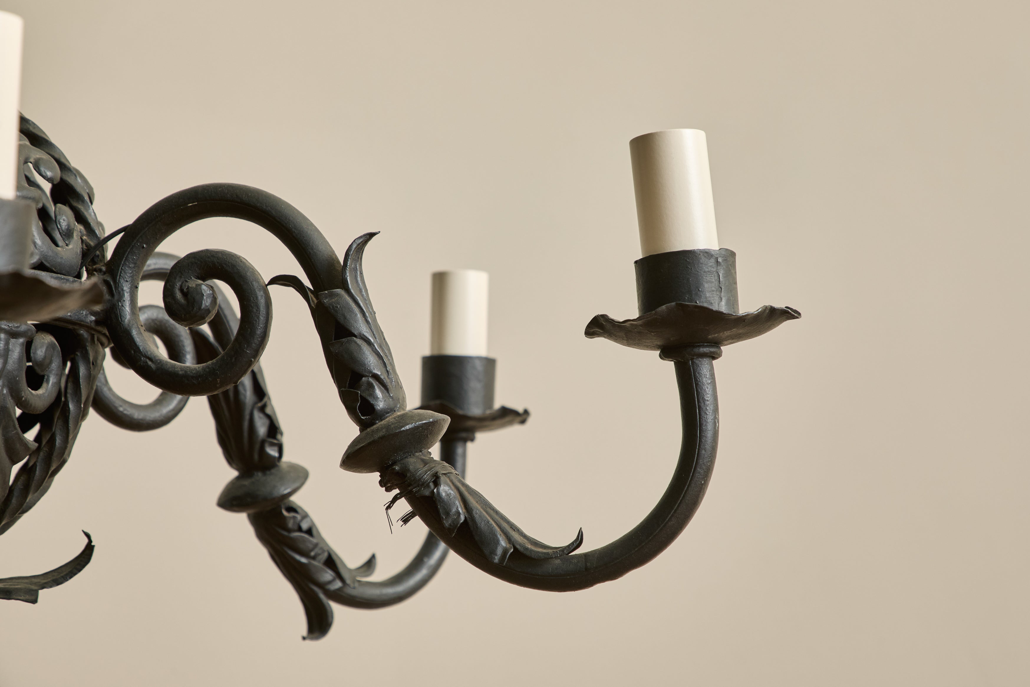 Early 20th Century Iron Chandelier