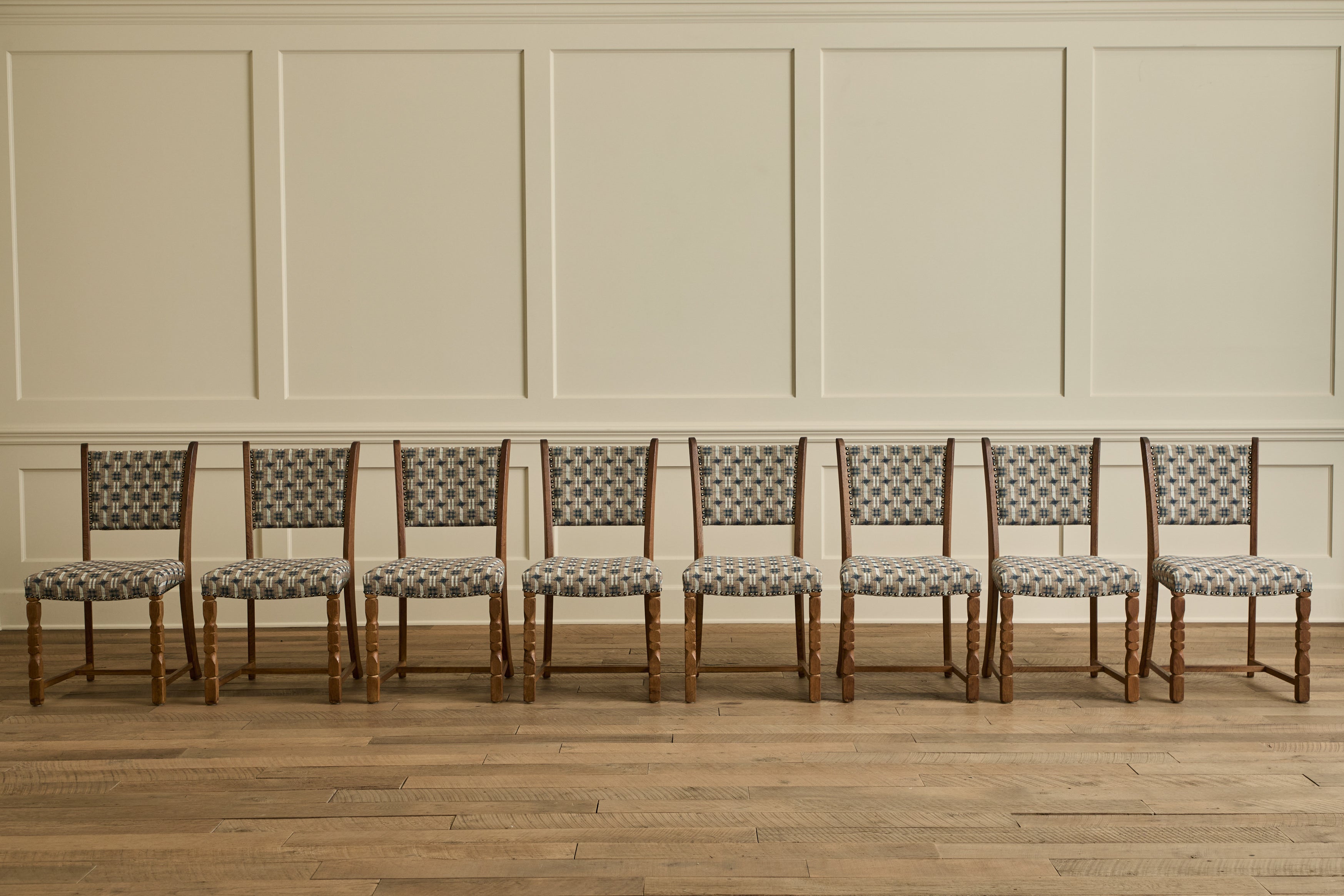 Set of 8 Danish Oak Dining Chairs