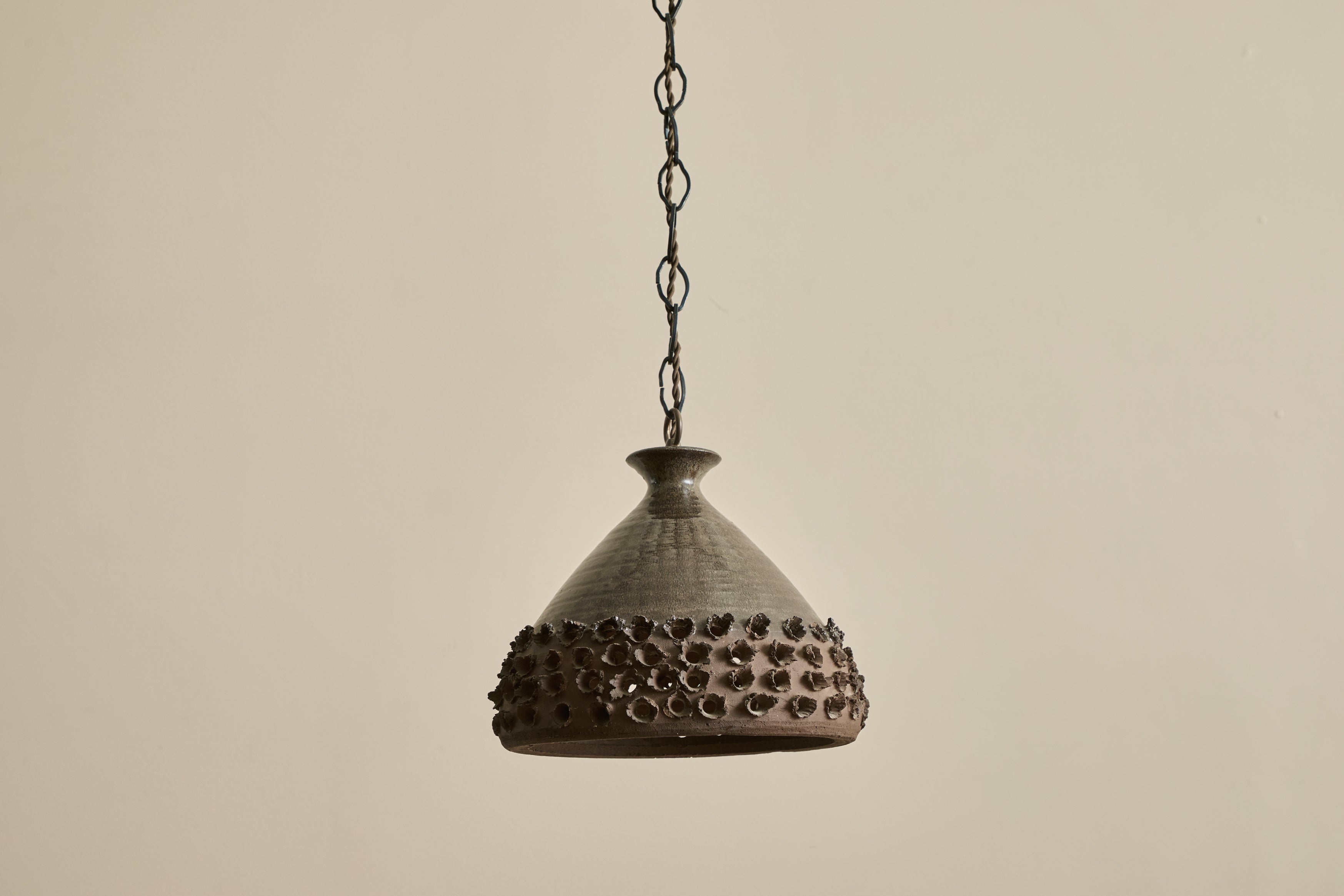 1970s Danish Ceramic Pendant