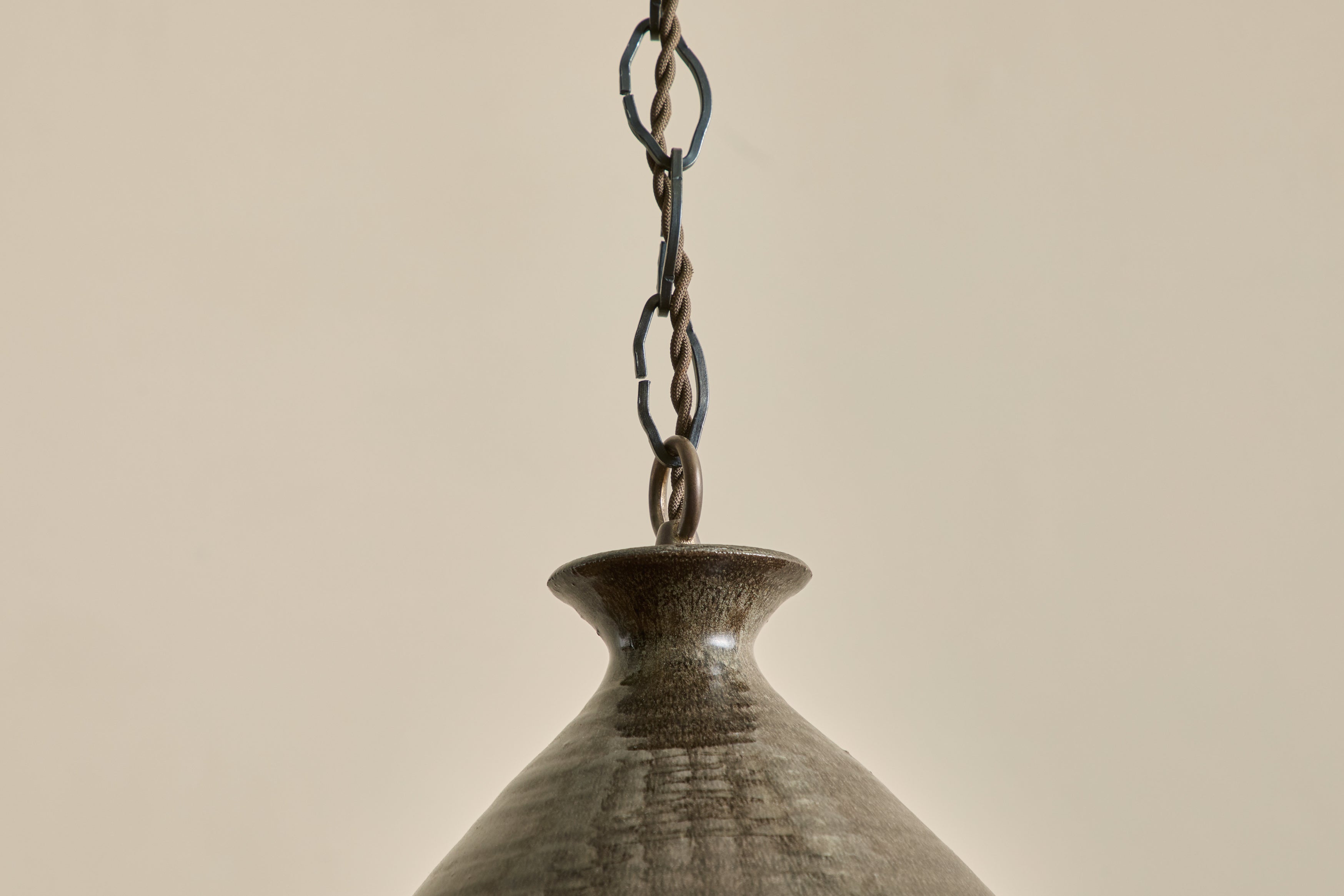 1970s Danish Ceramic Pendant