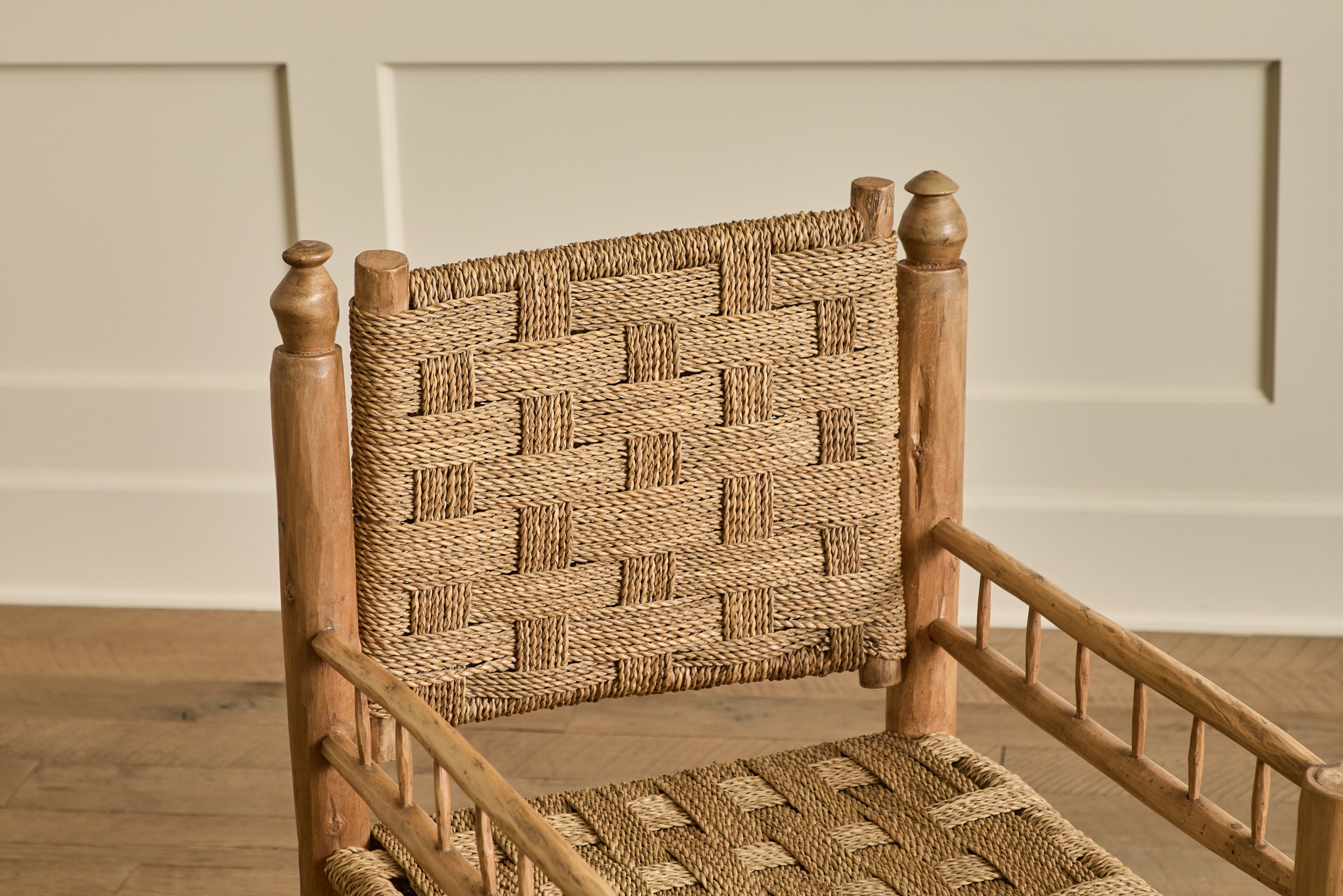 Pair of Woven Lounge Chairs